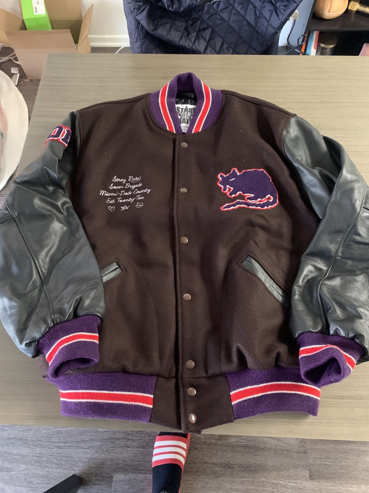 Stray Rats Stray Rats 10th Anniversary Varsity Jacket | Grailed