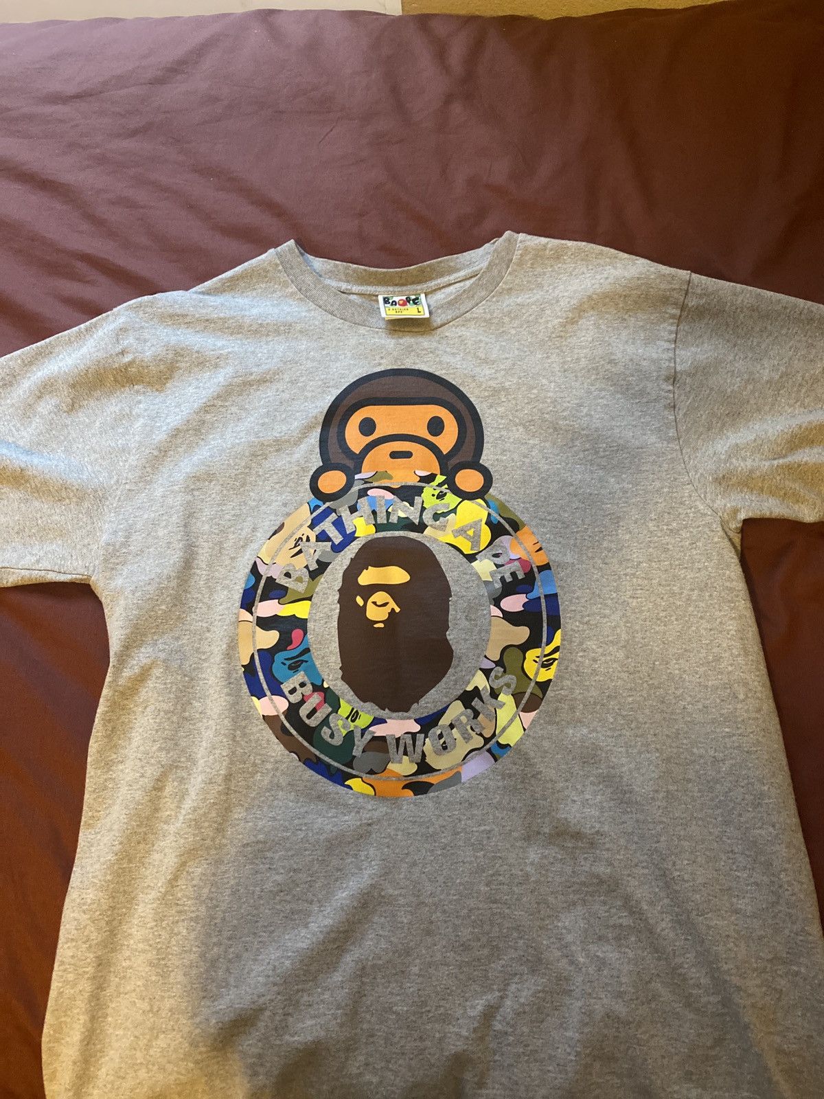 Bape busy works tee colorful print