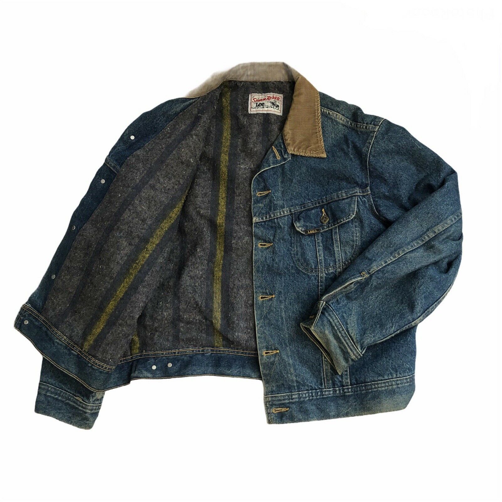 Lee Vintage Storm Rider Blanket Lined Denim Jacket 70s 80s Grailed