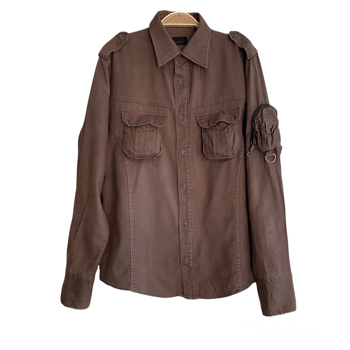 Japanese Brand Vintage Tete Homme Cargo Shirt Size US L / EU 52-54 / 3 - 1 Thumbnail