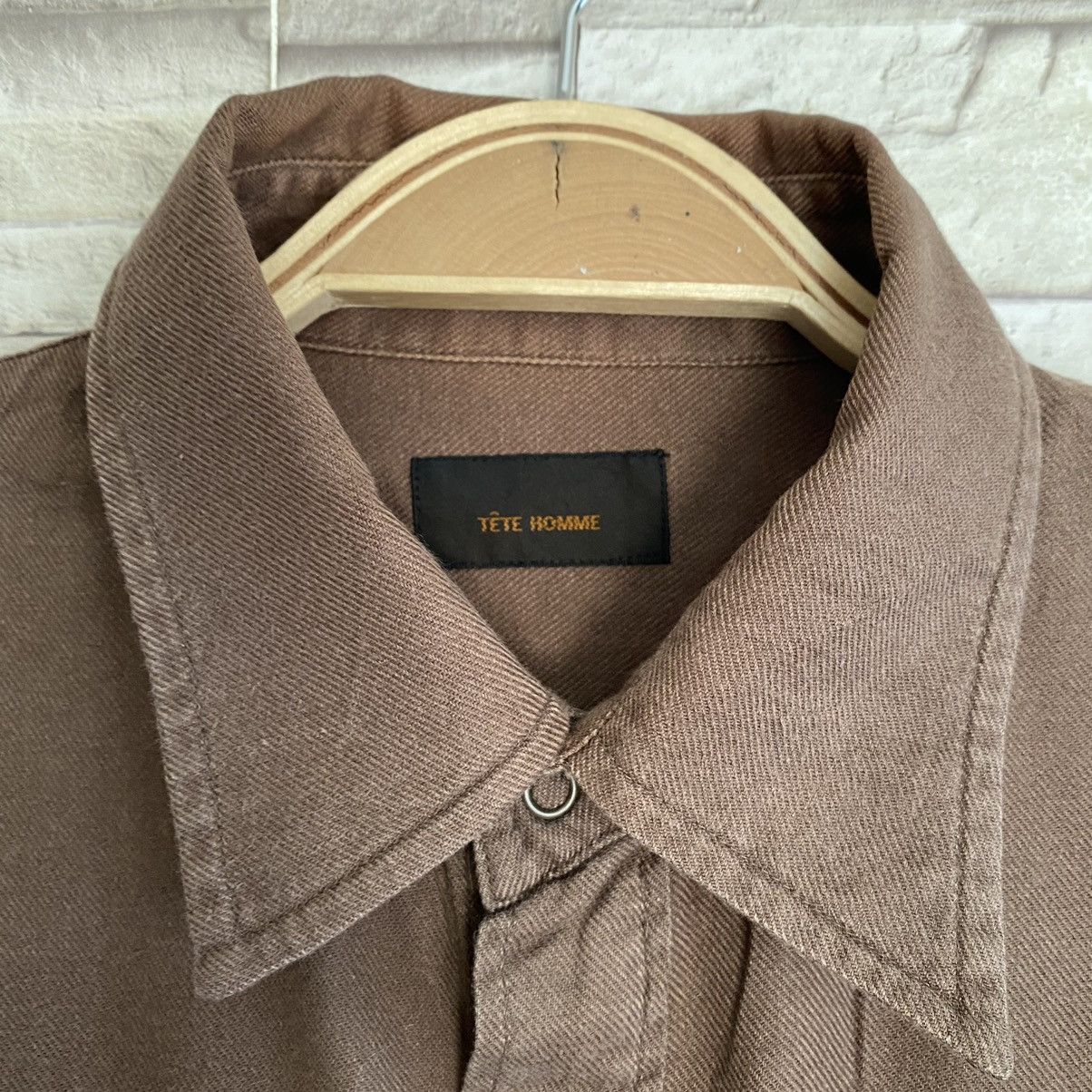 Japanese Brand Vintage Tete Homme Cargo Shirt Size US L / EU 52-54 / 3 - 7 Thumbnail