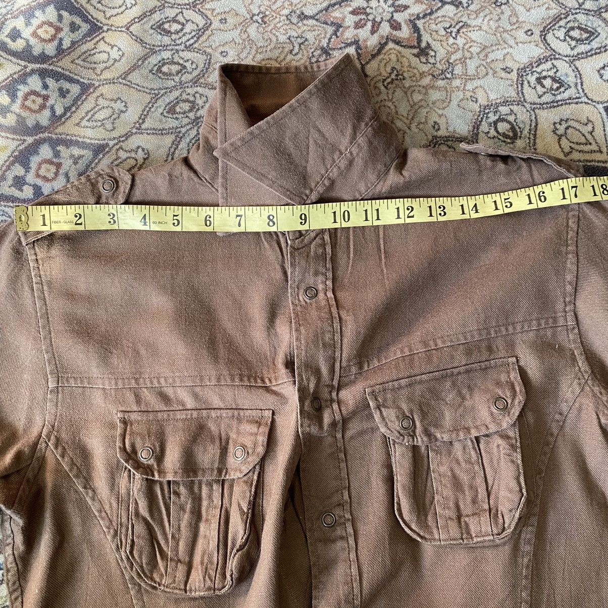 Japanese Brand Vintage Tete Homme Cargo Shirt Size US L / EU 52-54 / 3 - 15 Thumbnail