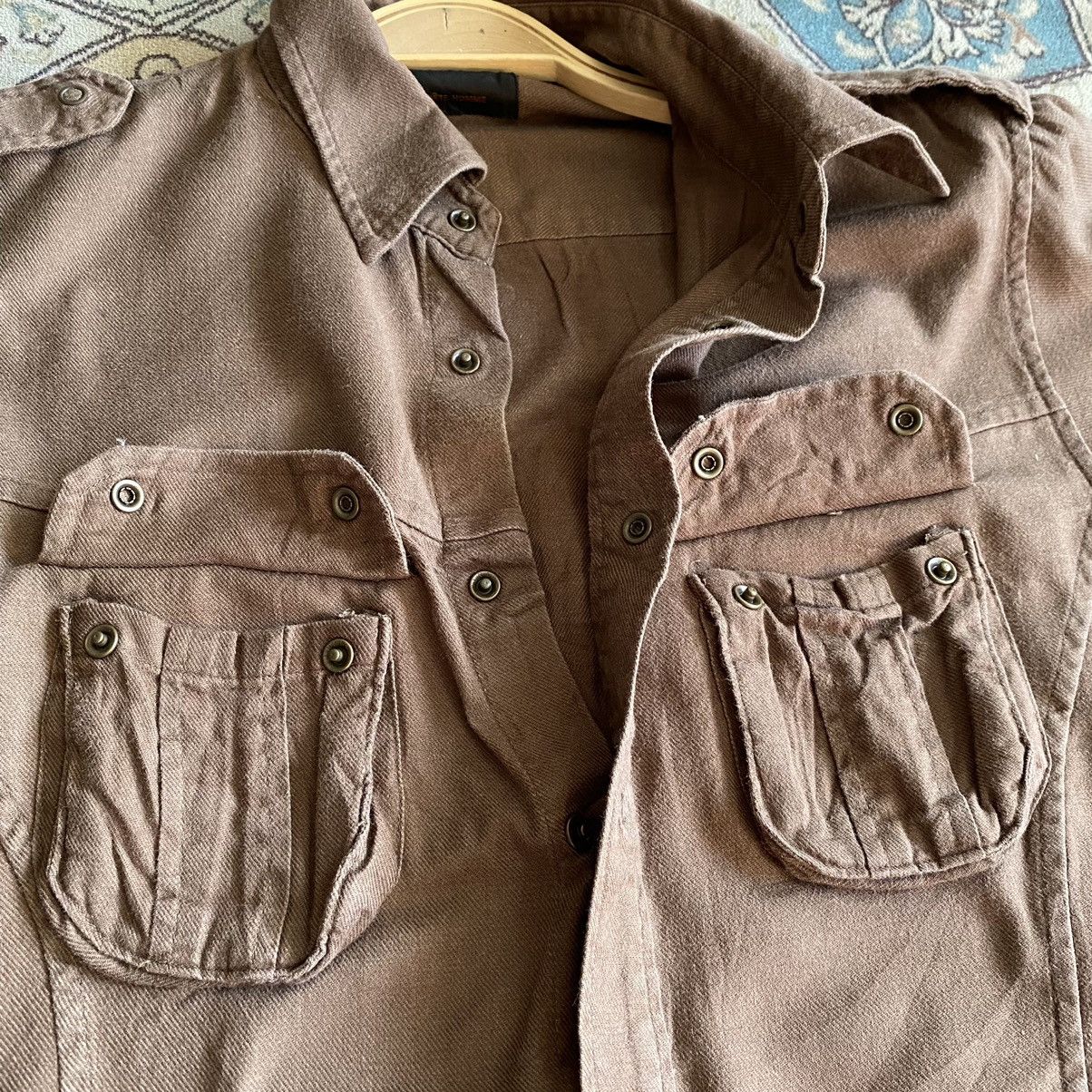 Japanese Brand Vintage Tete Homme Cargo Shirt Size US L / EU 52-54 / 3 - 10 Thumbnail