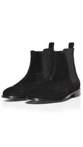 Black Suede Chelsea Boots