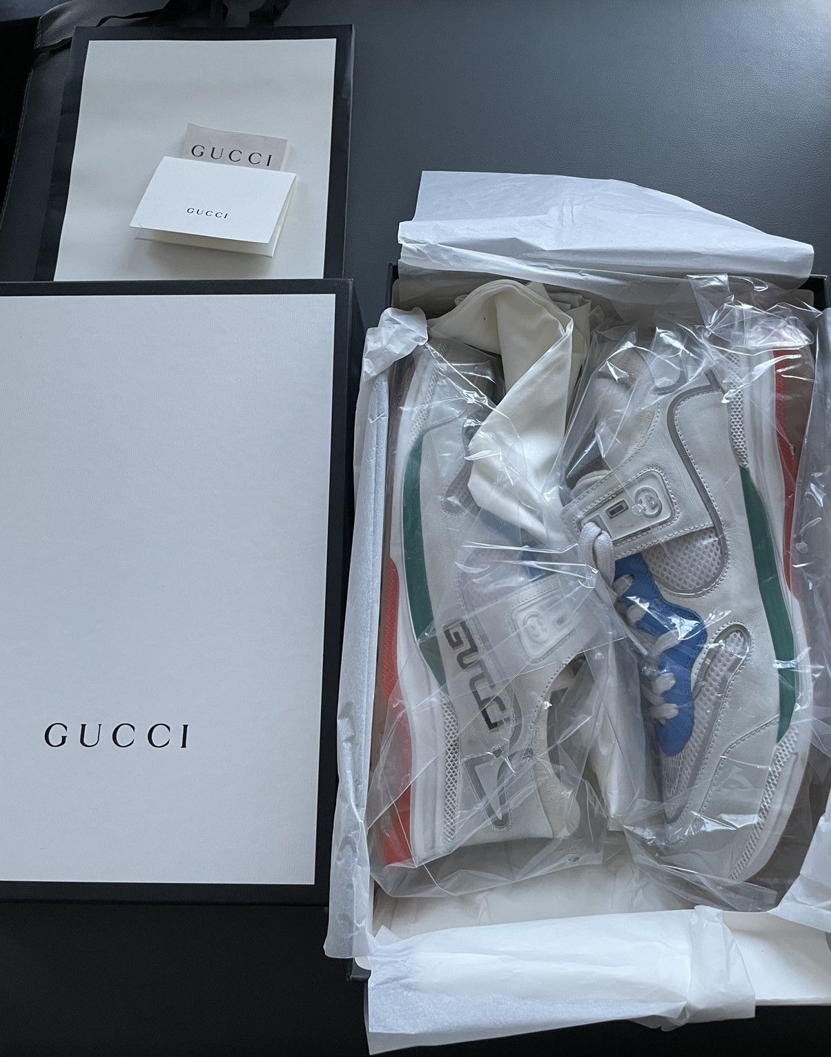 Gucci NEW Limited Edition Rare Super Runway Gucci Logo Sneakers Size US 11.5 / EU 44-45 - 6 Thumbnail