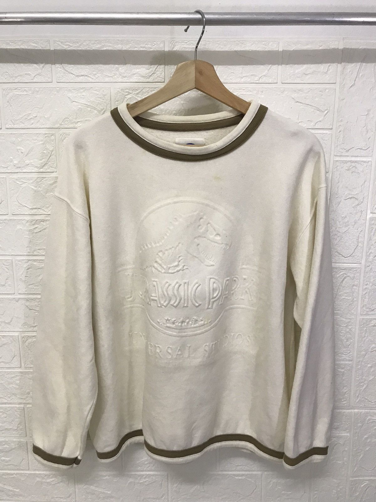Sweatshirt Jurassic Park Vintage 1993 - Taille L, Bleu Marine, En Coton Pour Homme
