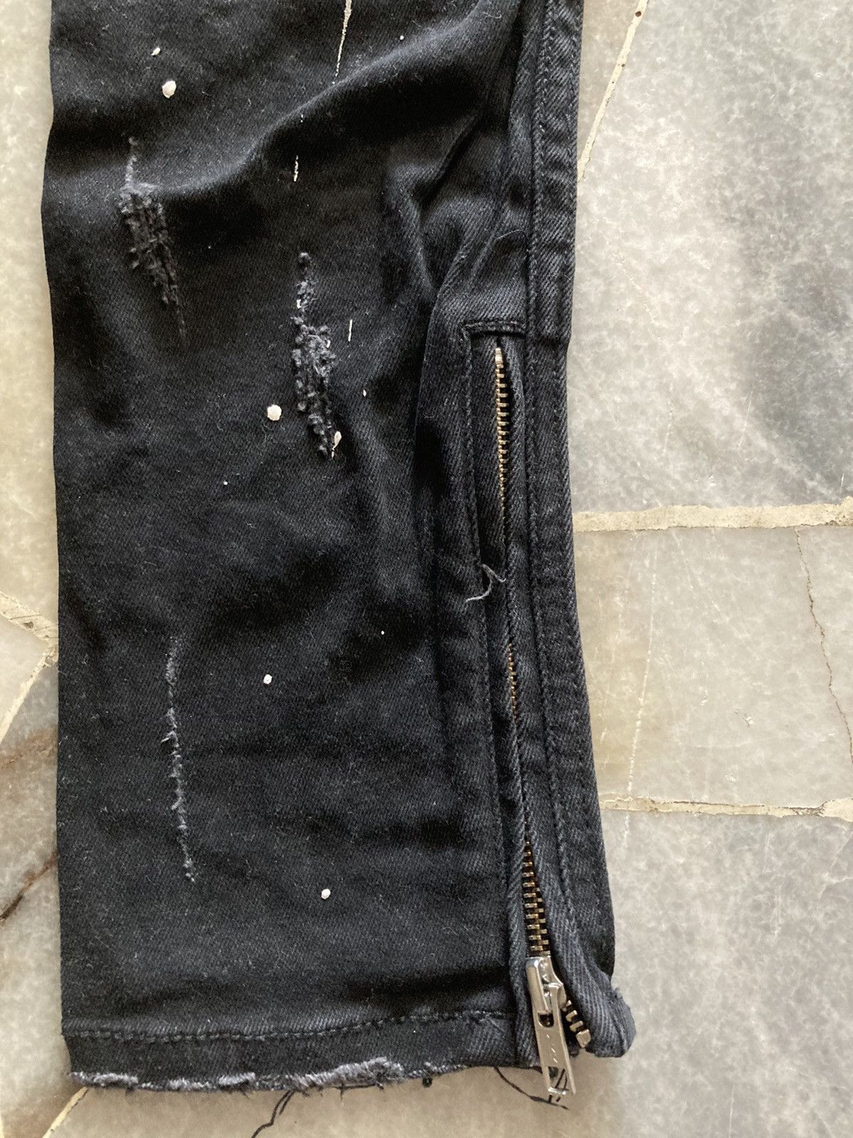 Japanese Brand BlvckFlame black distressed jeans Size US 32 / EU 48 - 5 Thumbnail