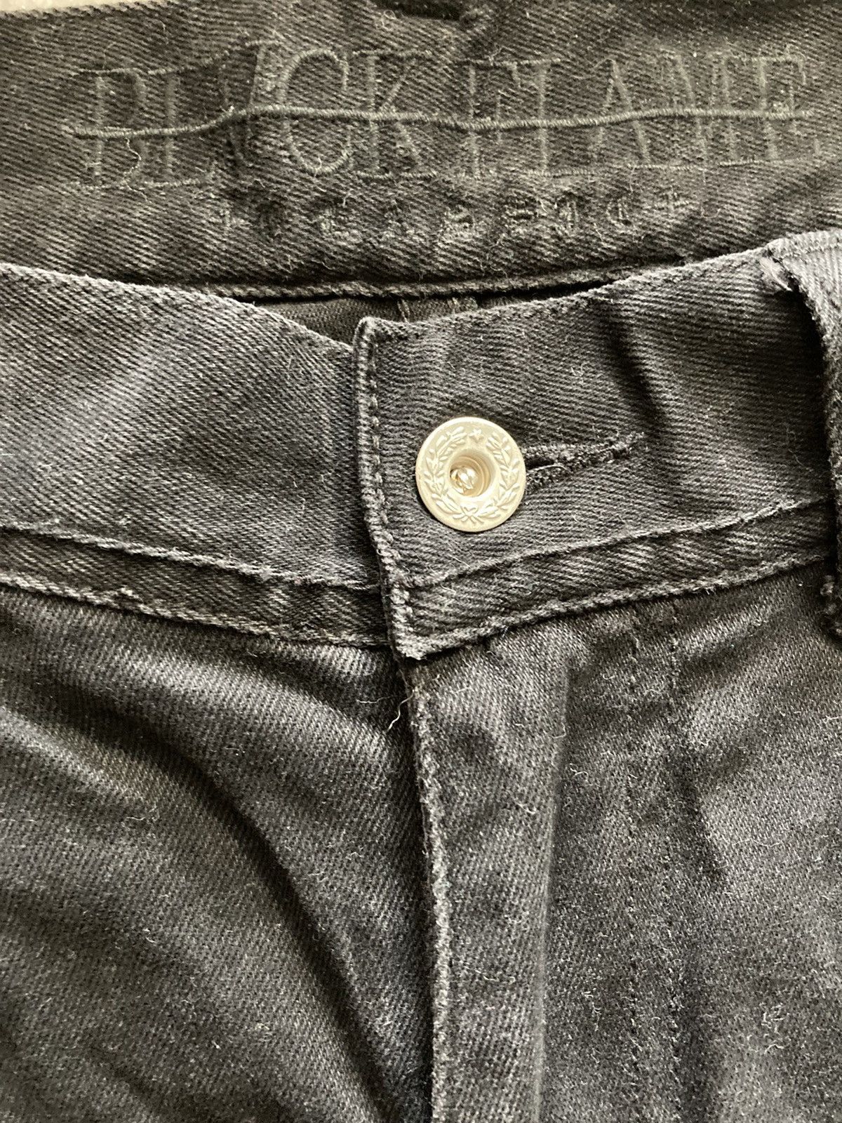 Japanese Brand BlvckFlame black distressed jeans Size US 32 / EU 48 - 4 Thumbnail