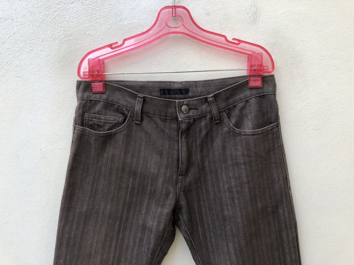 Vintage RICO Japan riri Zipper Brown Striped HBT Pant Size US 30 / EU 46 - 2 Thumbnail