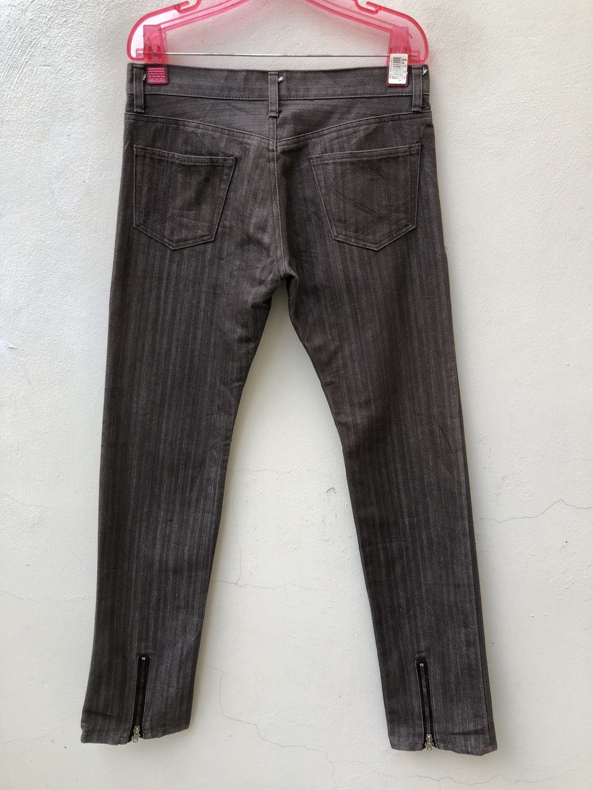 Vintage RICO Japan riri Zipper Brown Striped HBT Pant Size US 30 / EU 46 - 9 Thumbnail