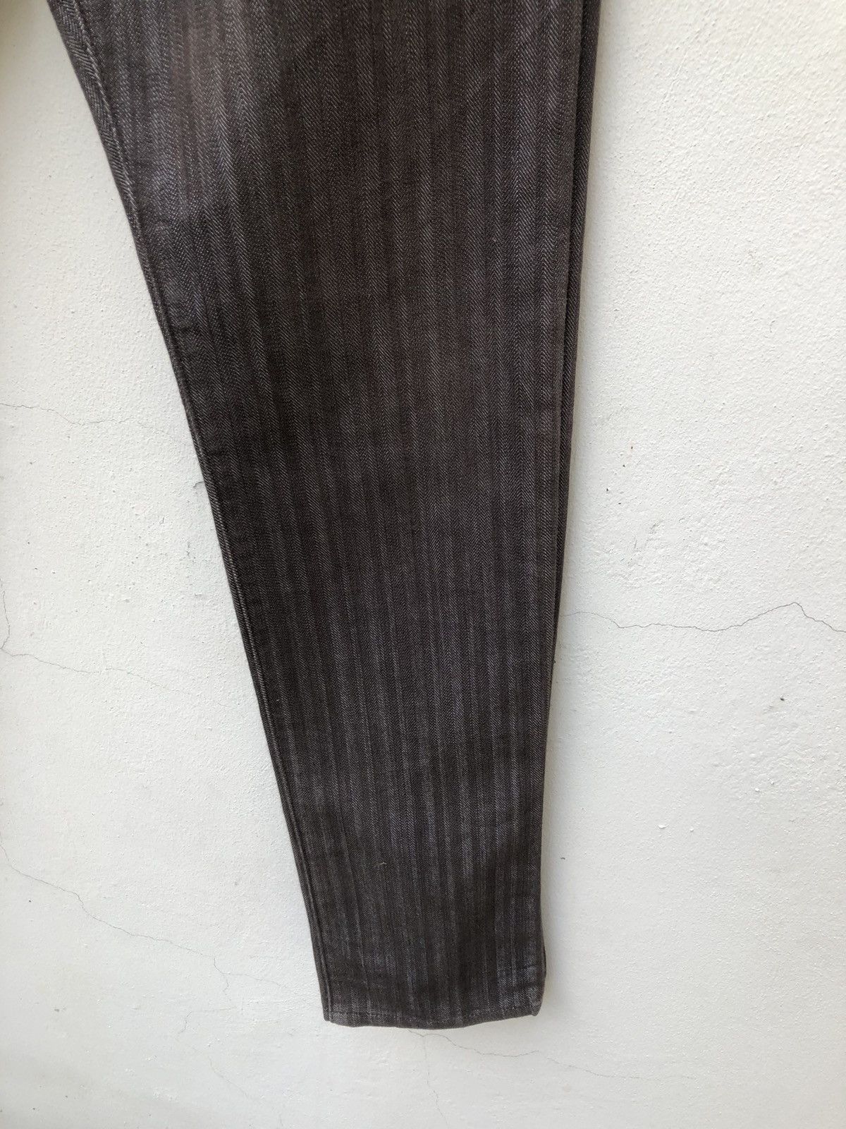 Vintage RICO Japan riri Zipper Brown Striped HBT Pant Size US 30 / EU 46 - 8 Thumbnail