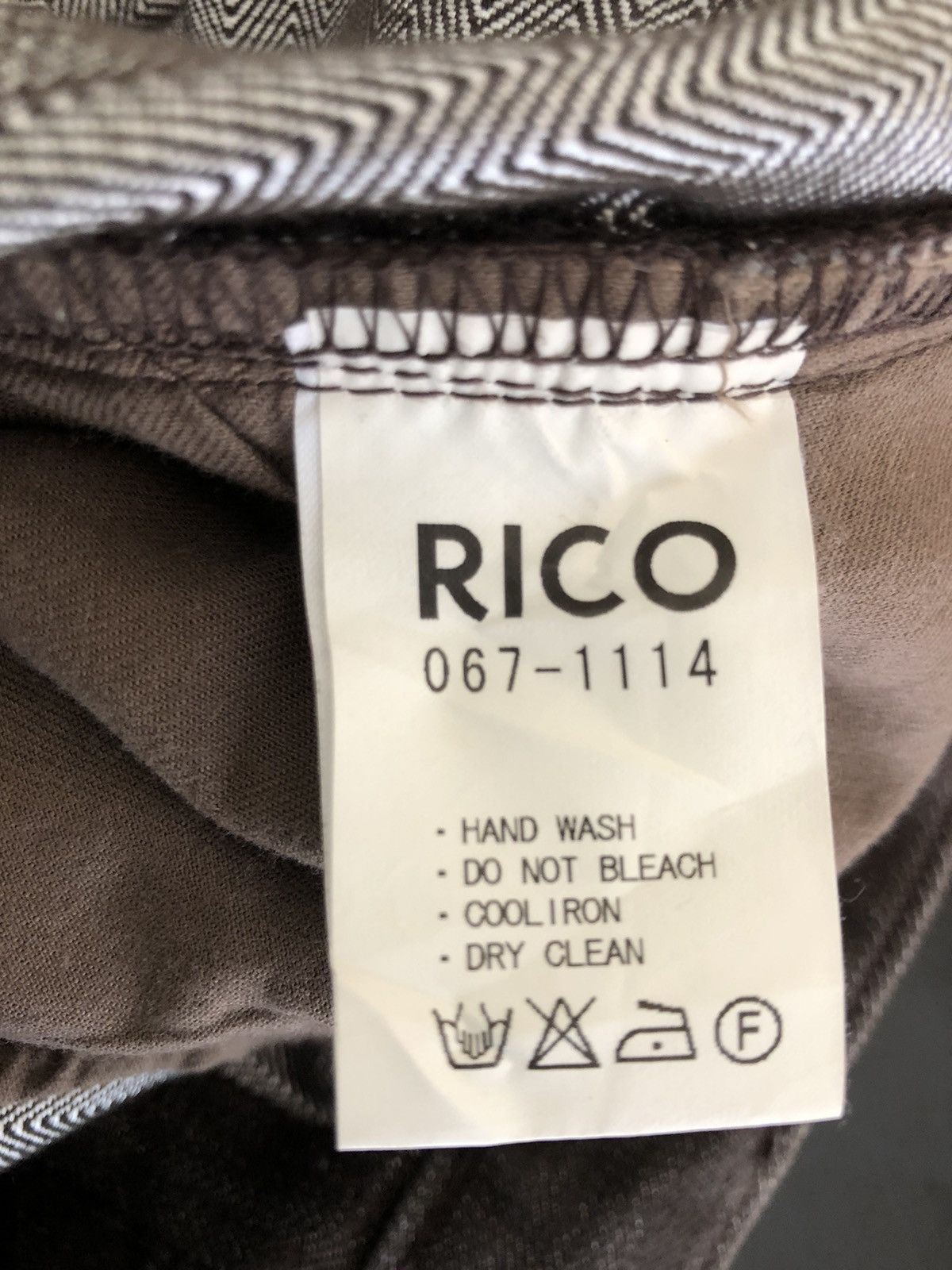 Vintage RICO Japan riri Zipper Brown Striped HBT Pant Size US 30 / EU 46 - 16 Thumbnail
