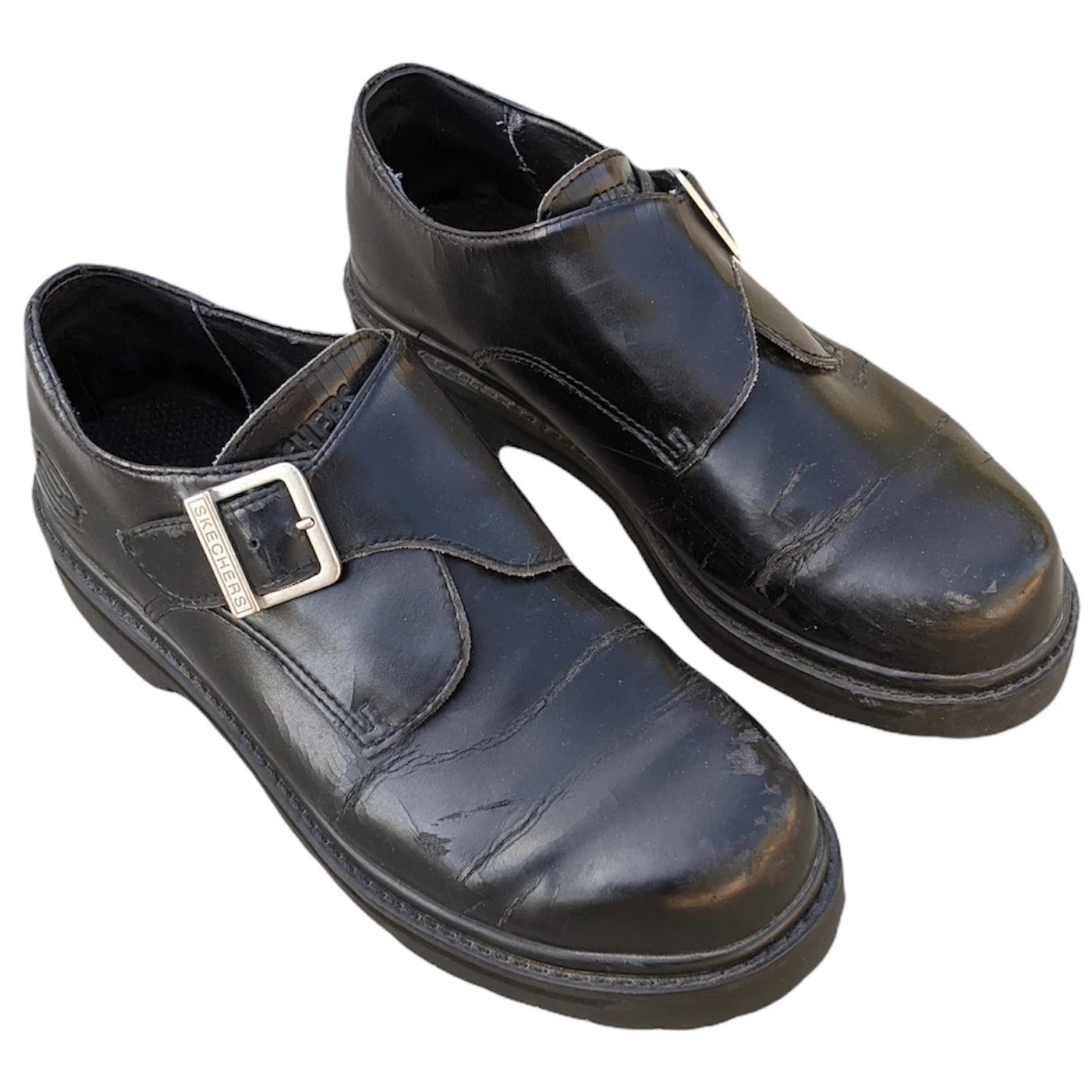 Vintage 1990s Skechers Doc Martens Style Monk Strap Loafers | Grailed