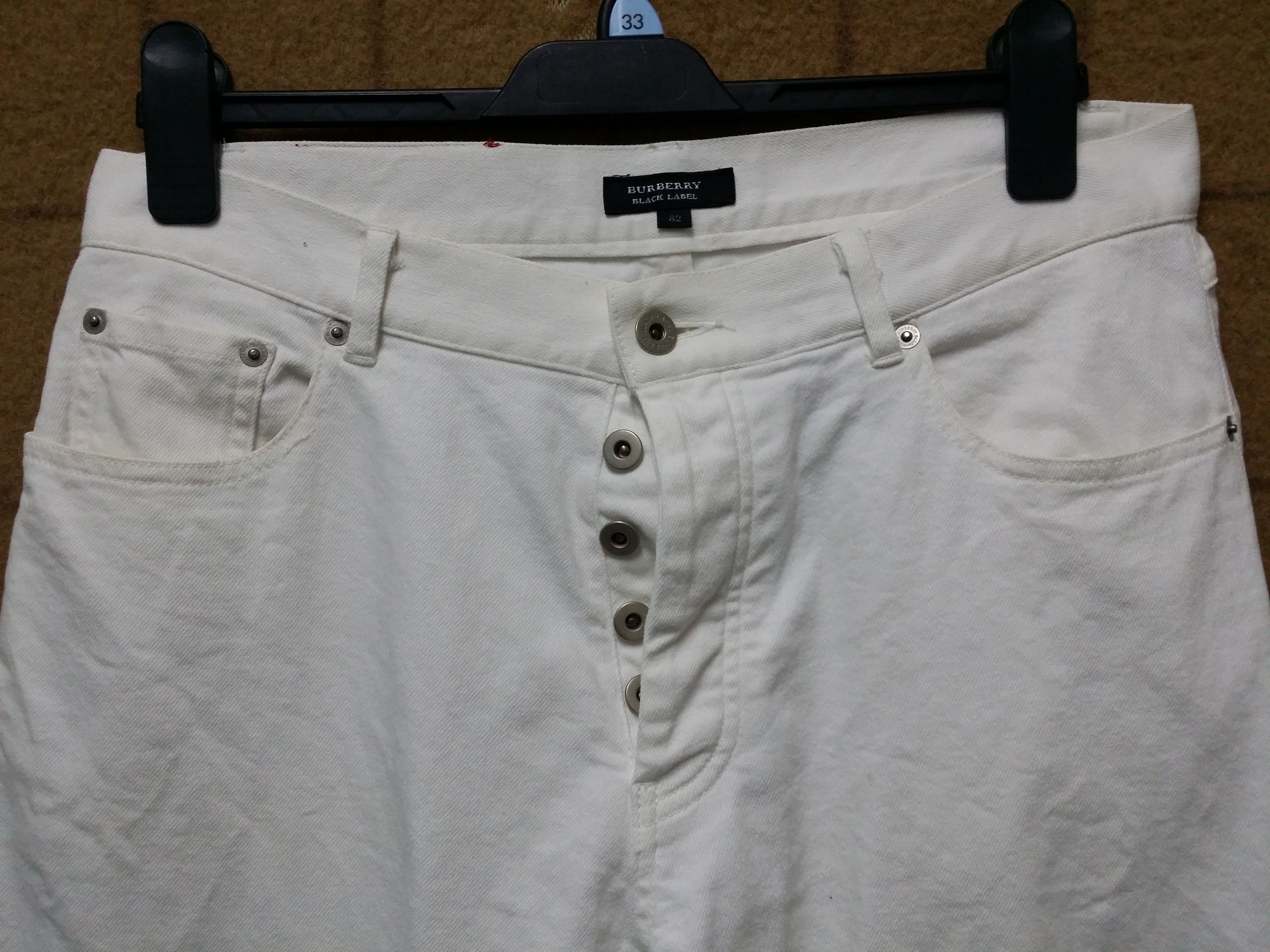 Burberry ICONIC🔥BURBERRY BLACK LABEL WHITE JEANS Size US 33 - 4 Thumbnail
