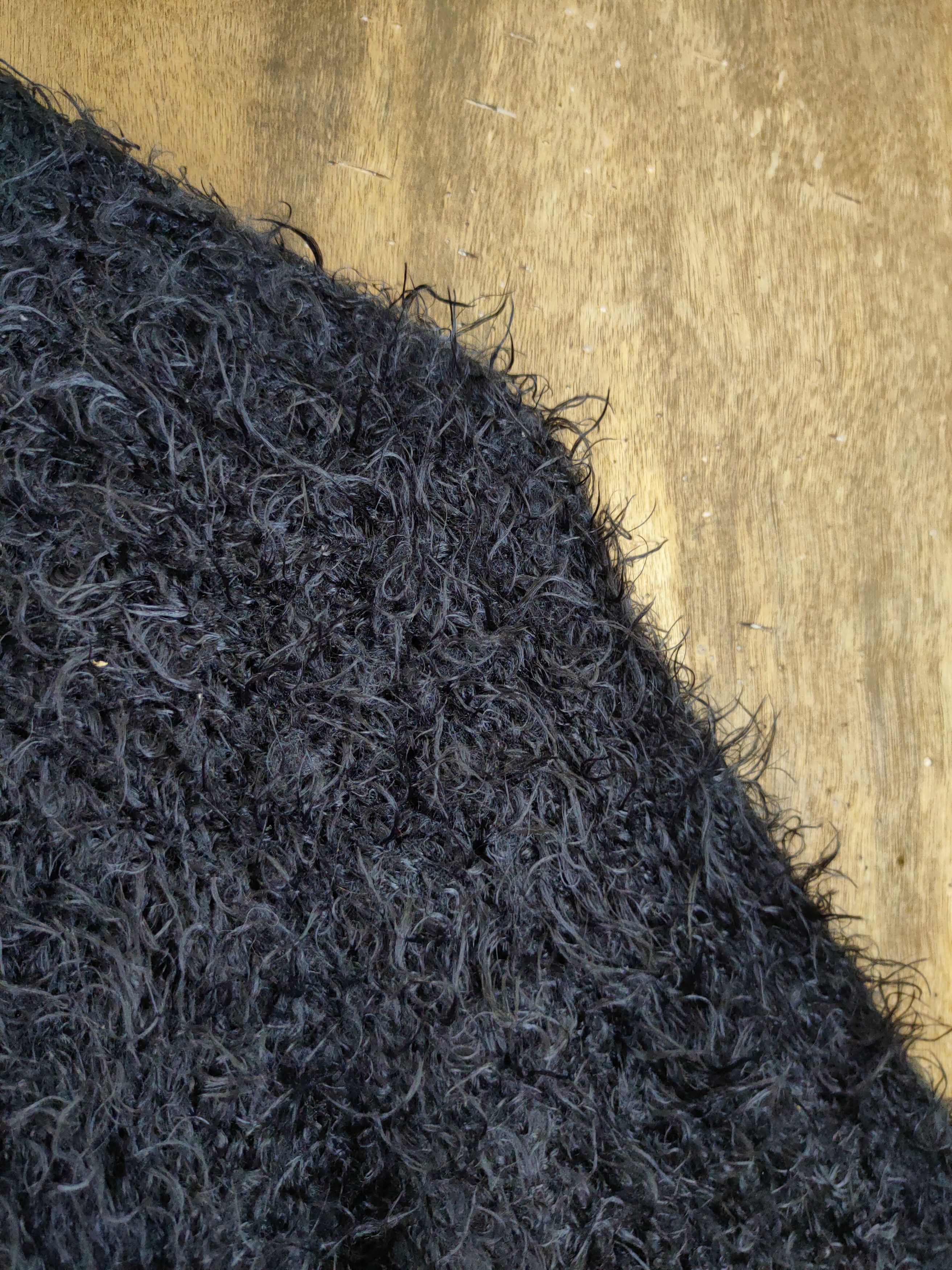 Japanese Brand D Sorridere Mohair fur shag shaggy knitwear black #46-1019 Size US M / EU 48-50 / 2 - 7 Thumbnail