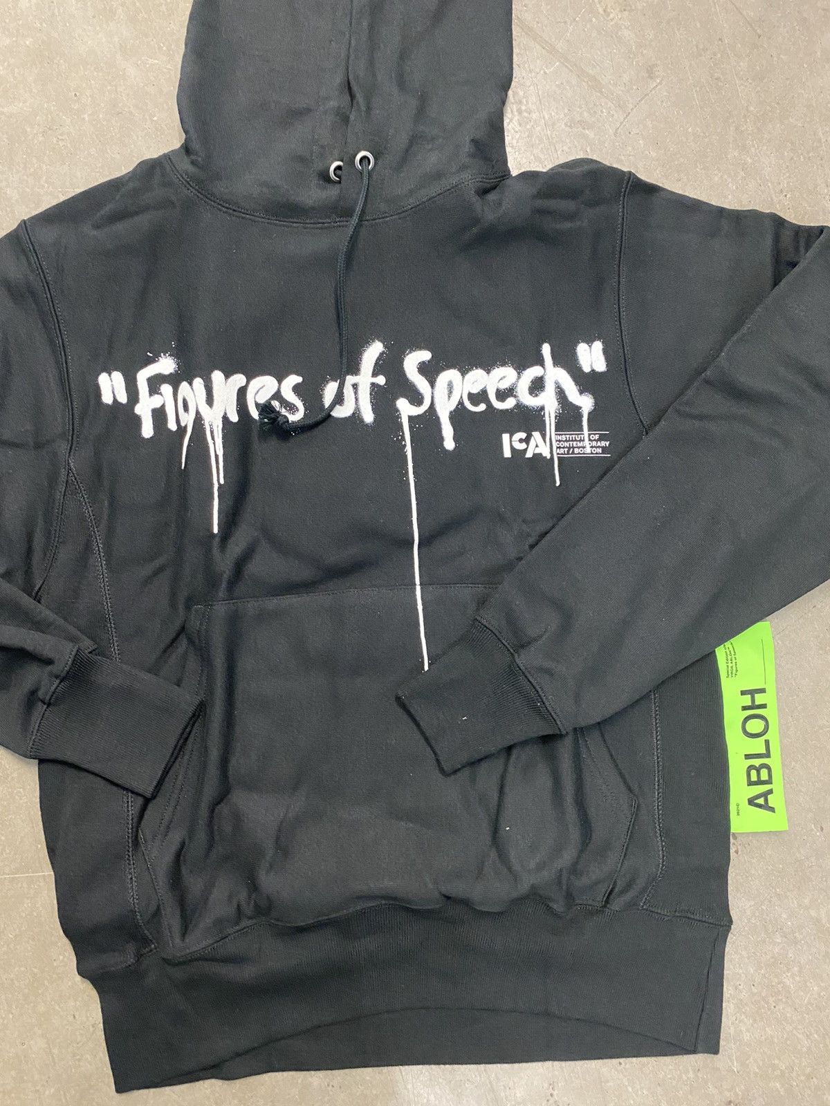 Virgil Abloh MCA Figures Of Speech Flags (Blue Text) Hoodie Black