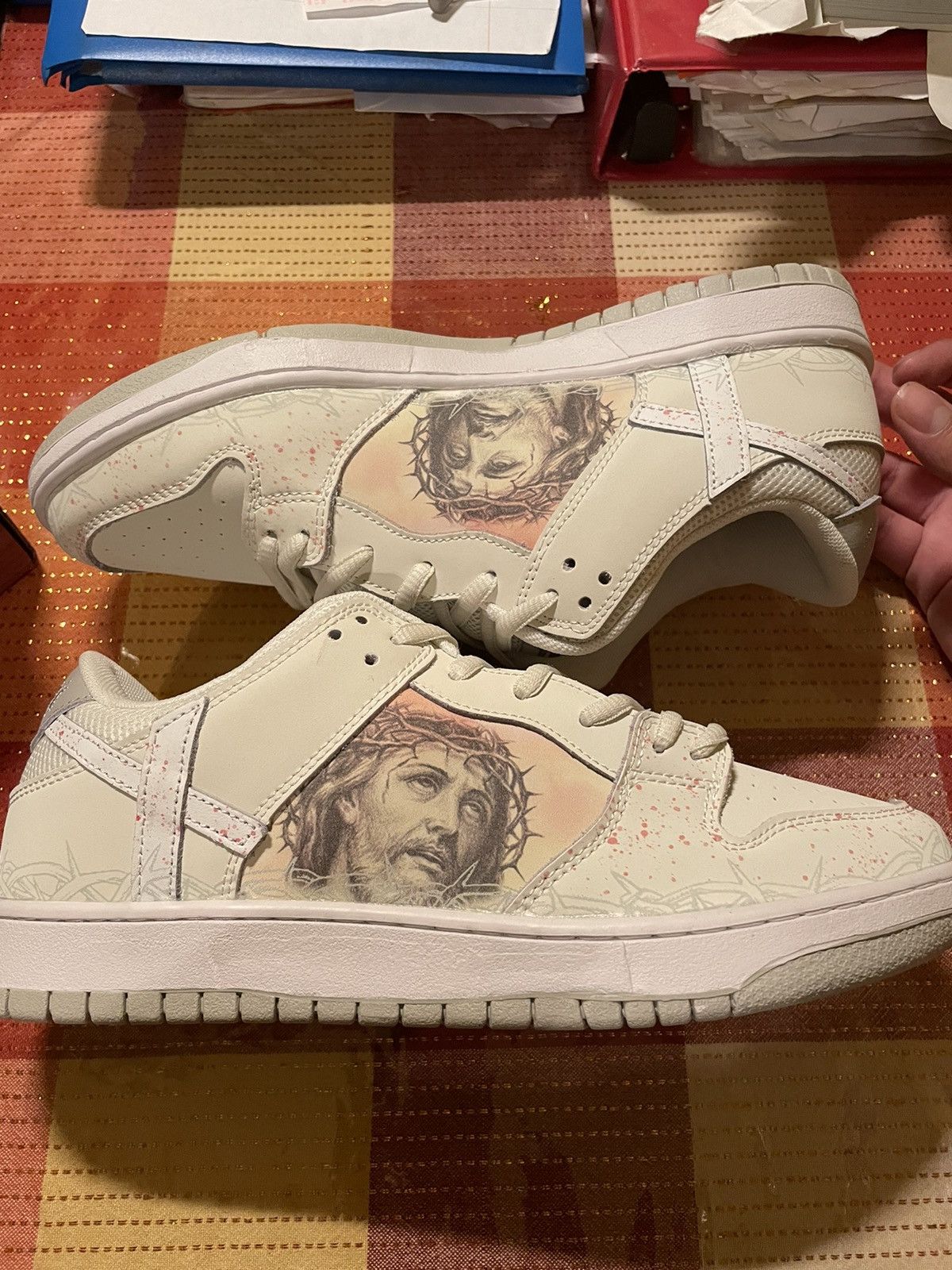 Custom Kito Wares “Passion of Christ” Dunk Low | Grailed