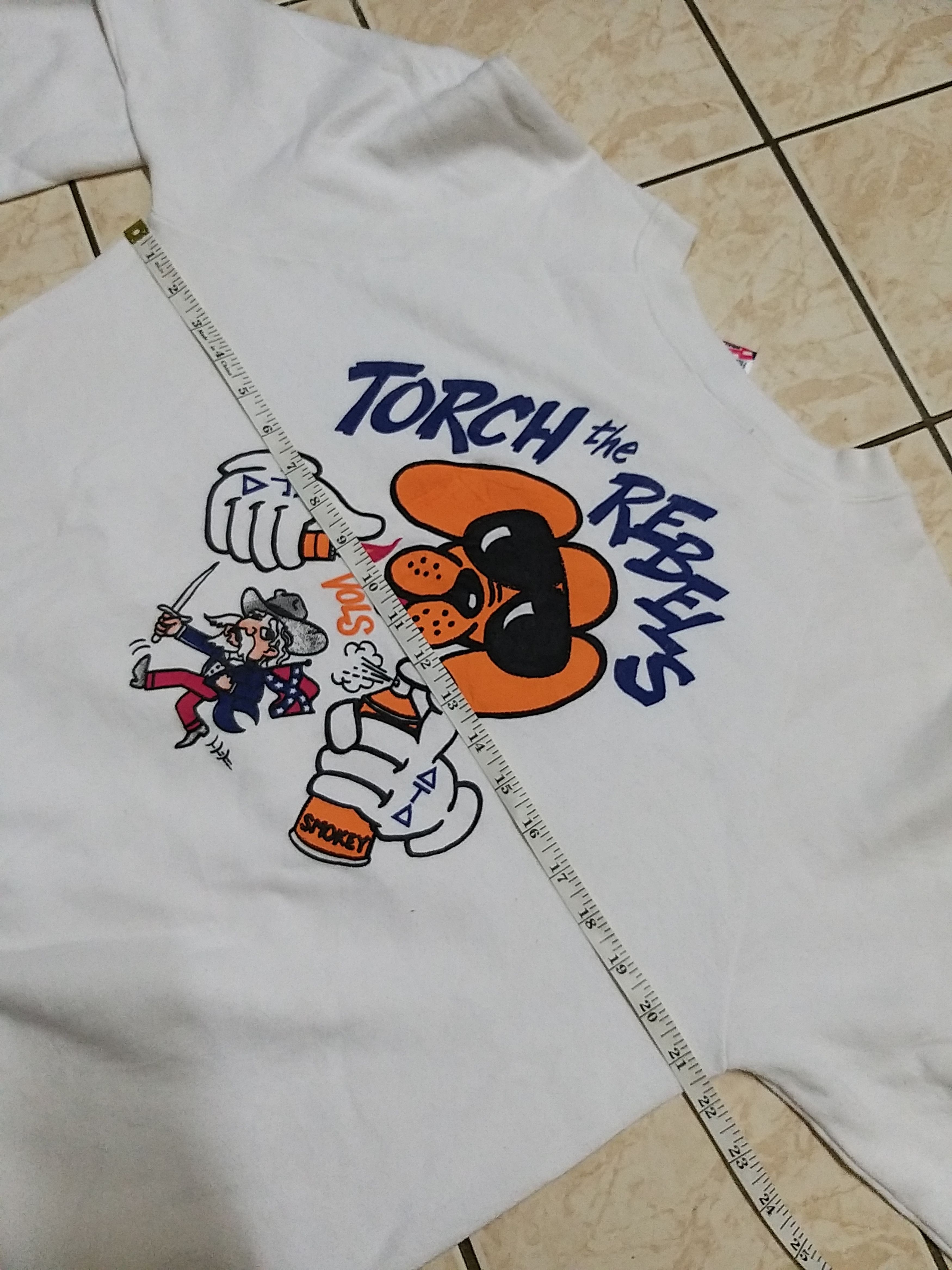 Vintage VINTAGE 80s TORCH THE REBELS AR DELTA TA HOMECOMING SWEATS Size US M / EU 48-50 / 2 - 4 Thumbnail