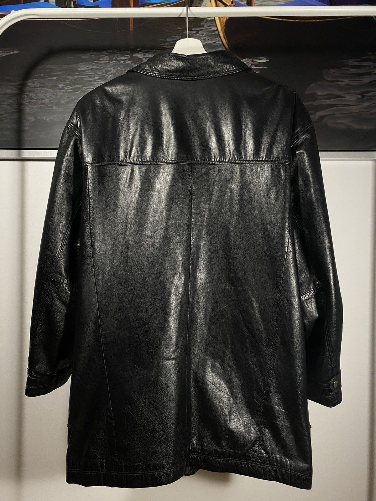 Adidas Vintage Adidas 80s leather logo jacket Size US L / EU 52-54 / 3 - 5 Thumbnail