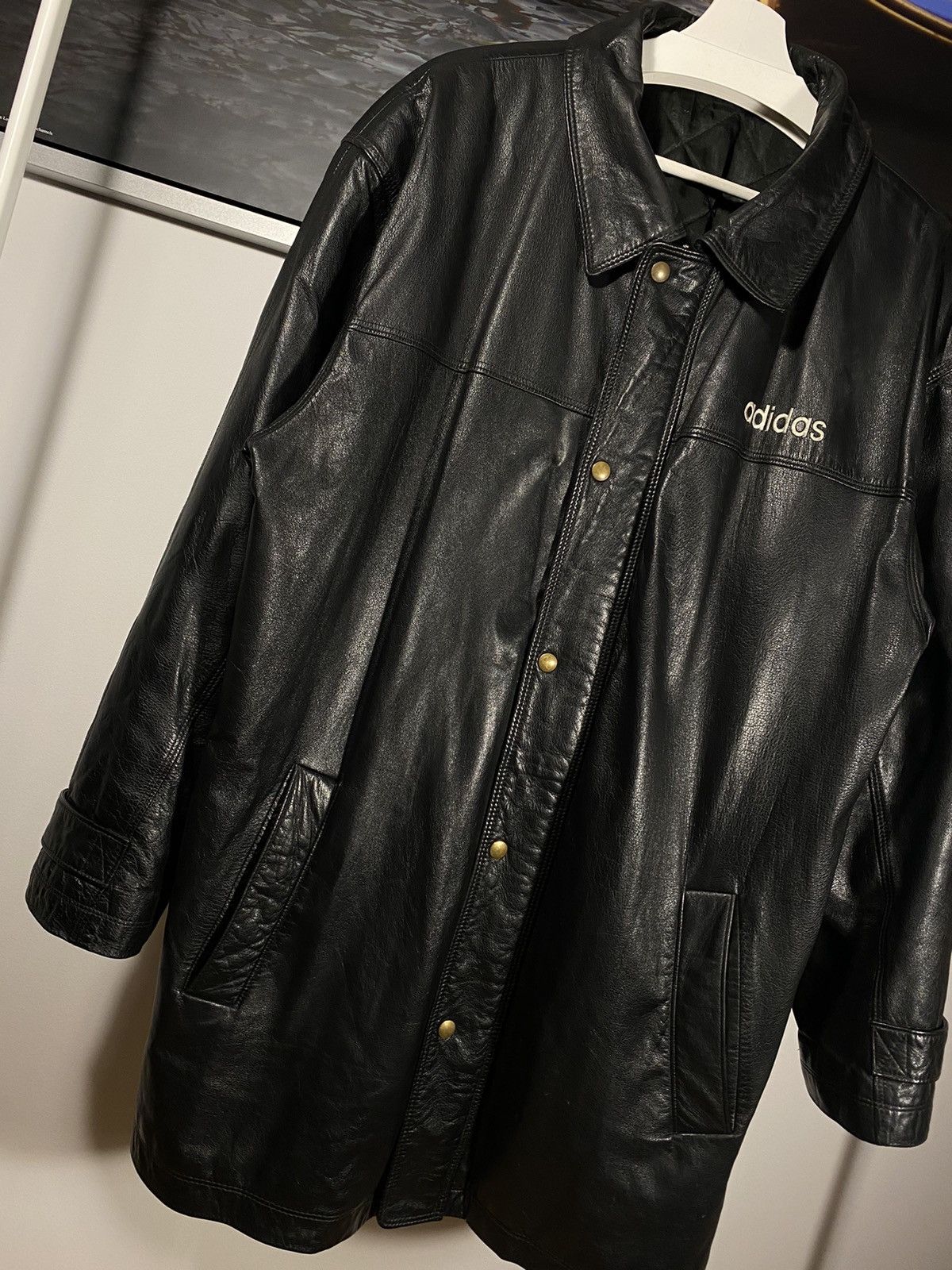 Adidas Vintage Adidas 80s leather logo jacket Size US L / EU 52-54 / 3 - 2 Thumbnail