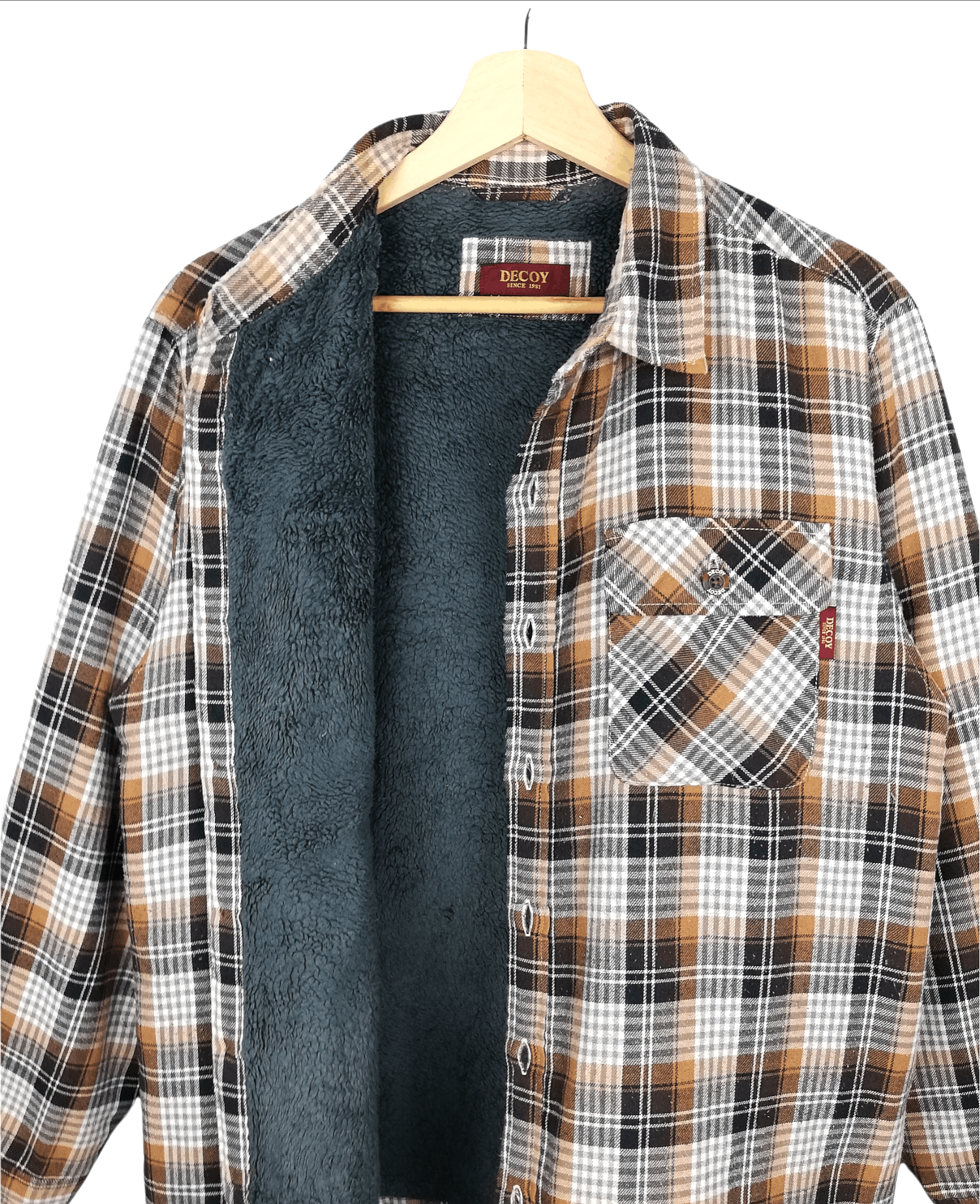 Flannel × Vintage Vintage Decoy 1981 Flannel Double Pocket Cotton Sheepskin Size US L / EU 52-54 / 3 - 3 Thumbnail