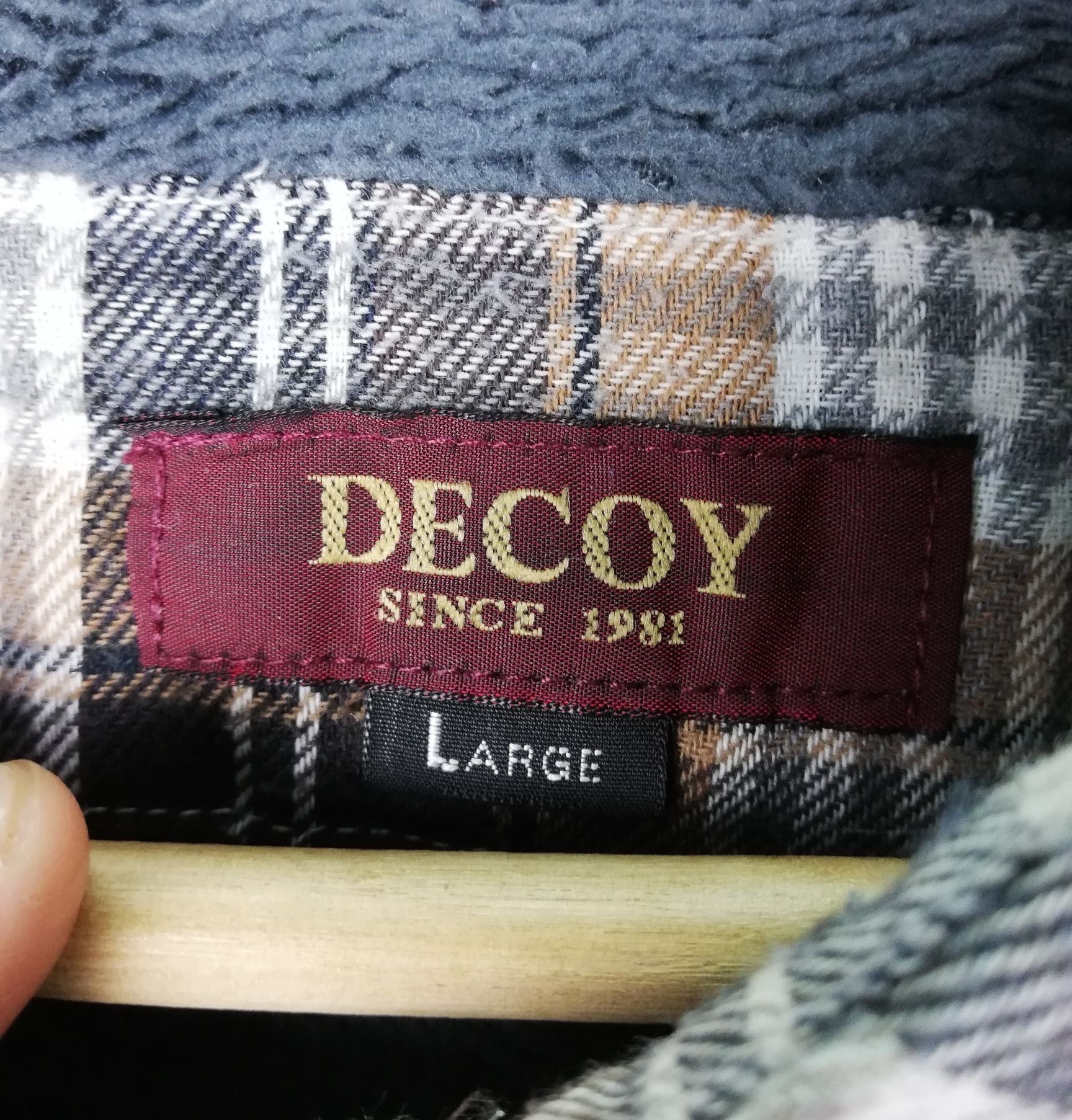 Flannel × Vintage Vintage Decoy 1981 Flannel Double Pocket Cotton Sheepskin Size US L / EU 52-54 / 3 - 6 Thumbnail