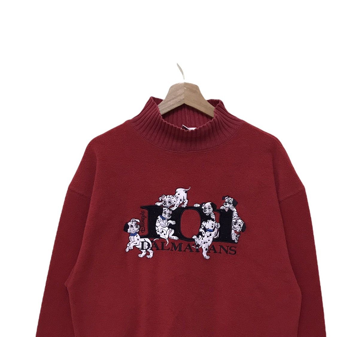 Disney × Vintage Vintage The Disney Dalmatans Turtleneck Fleece Sweatshirt Size US M / EU 48-50 / 2 - 2 Thumbnail