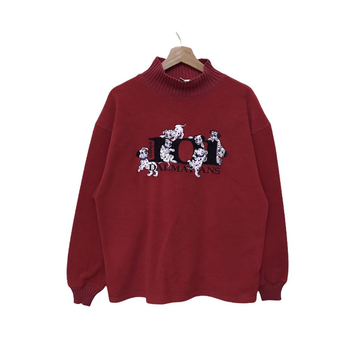Disney × Vintage Vintage The Disney Dalmatans Turtleneck Fleece Sweatshirt Size US M / EU 48-50 / 2 - 1 Thumbnail