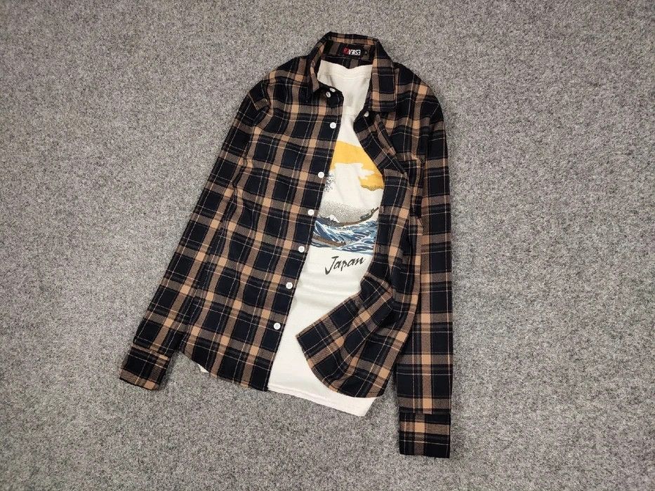 Flannel Vintage Flannel Shirt Checkered Travis Scott Style Hype Size US M / EU 48-50 / 2 - 2 Thumbnail