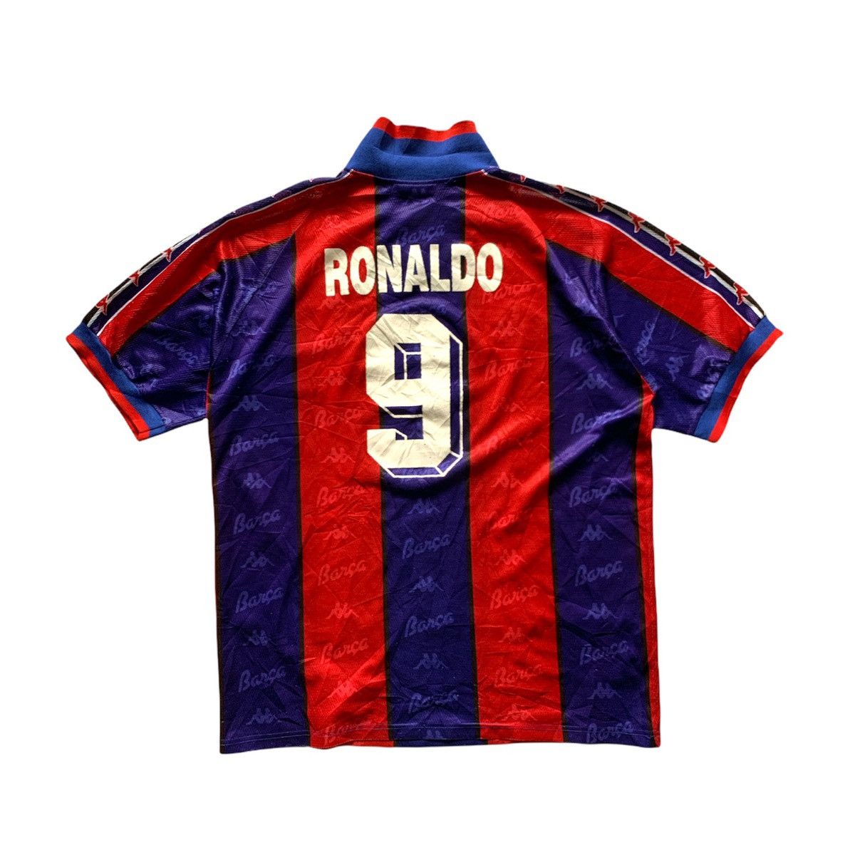 Vintage Ronaldo 1997/1998 Barcelona Kappa Home Kit Jersey