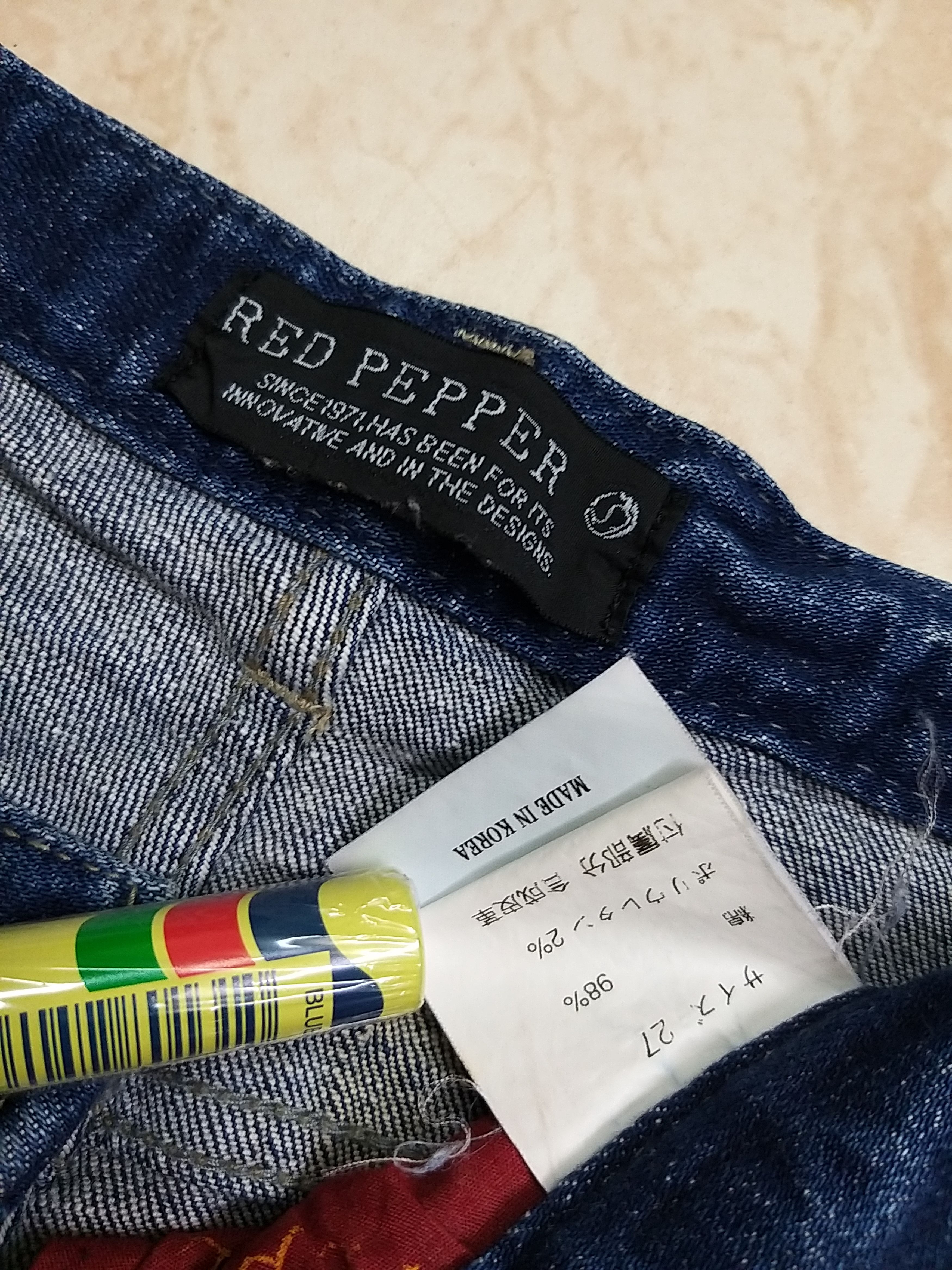 Japanese Brand ARCHIVE JAPANESE CULTURE RED PEPPER SKULL DISTRESSED JEANS Size US 32 / EU 48 - 12 Thumbnail