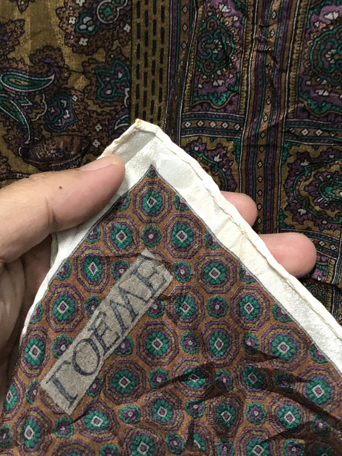 Loewe × Vintage Vintage LOEWE silk scarf Size ONE SIZE - 4 Thumbnail