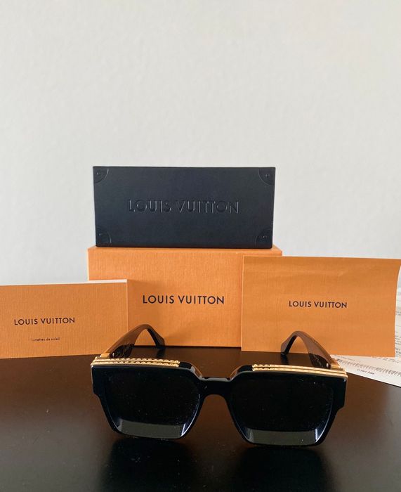 AUTHENTIC LOUIS VUITTON 1.1 Millionaires Sunglasses Black/Gold Z1165W RRP  $890 $699.99 - PicClick