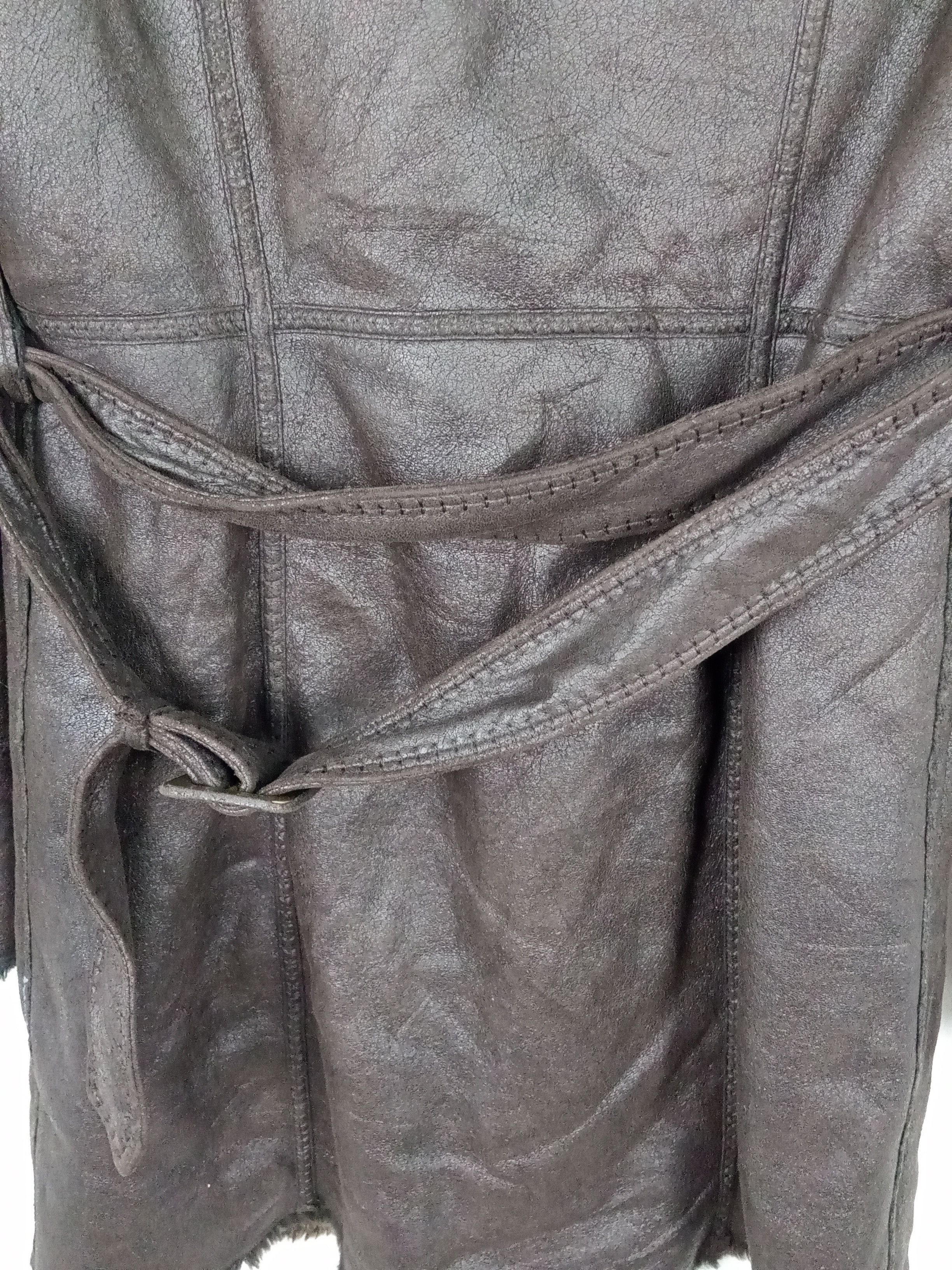 Armani × Emporio Armani Armani Jeans Leather Long Jacket Size US S / EU 44-46 / 1 - 6 Thumbnail