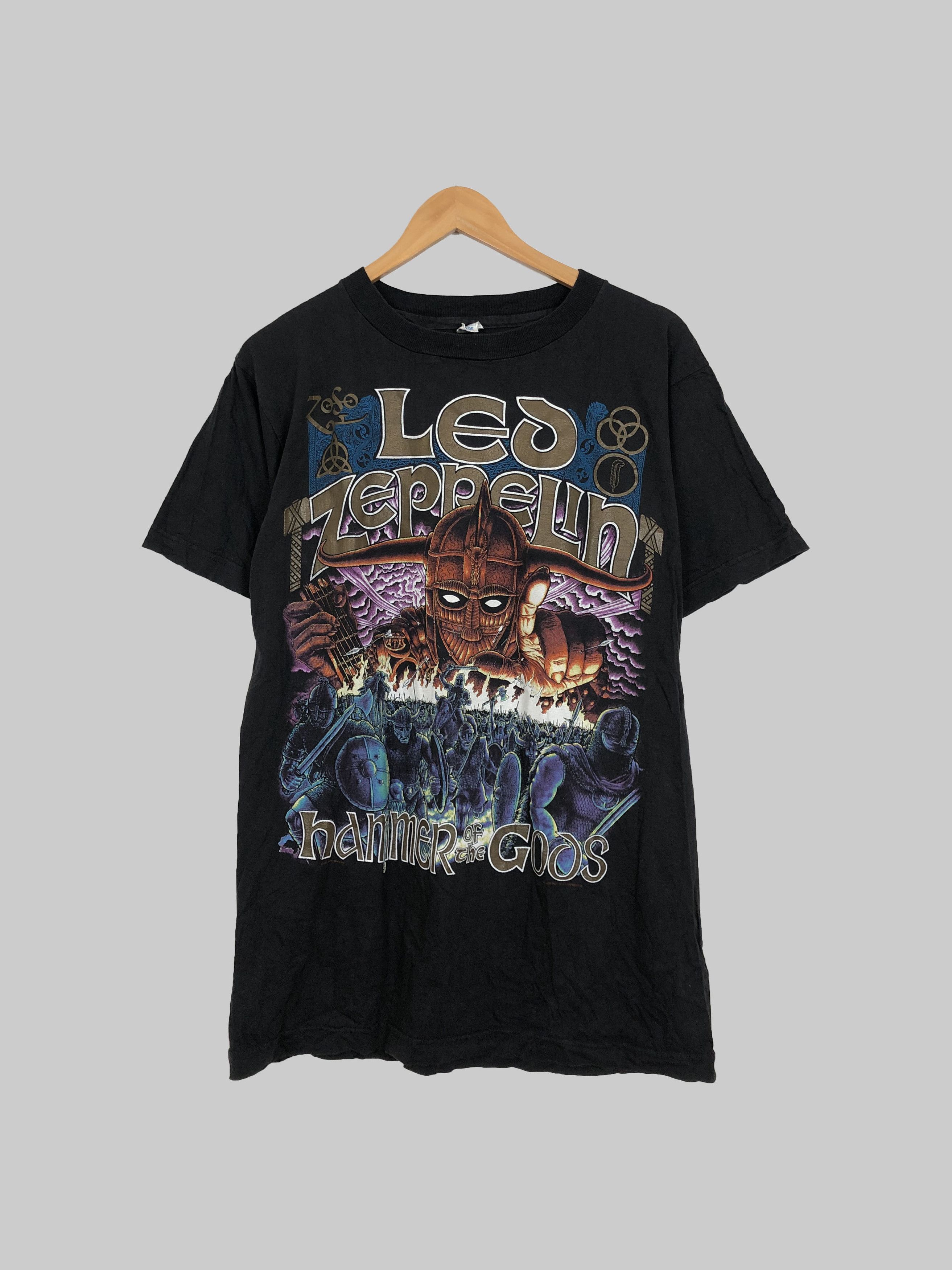 Band Tees Vintage 1990 Led Zeppelin Hammer of the Gods (Guns N' Roses Size US M / EU 48-50 / 2 - 1 Thumbnail