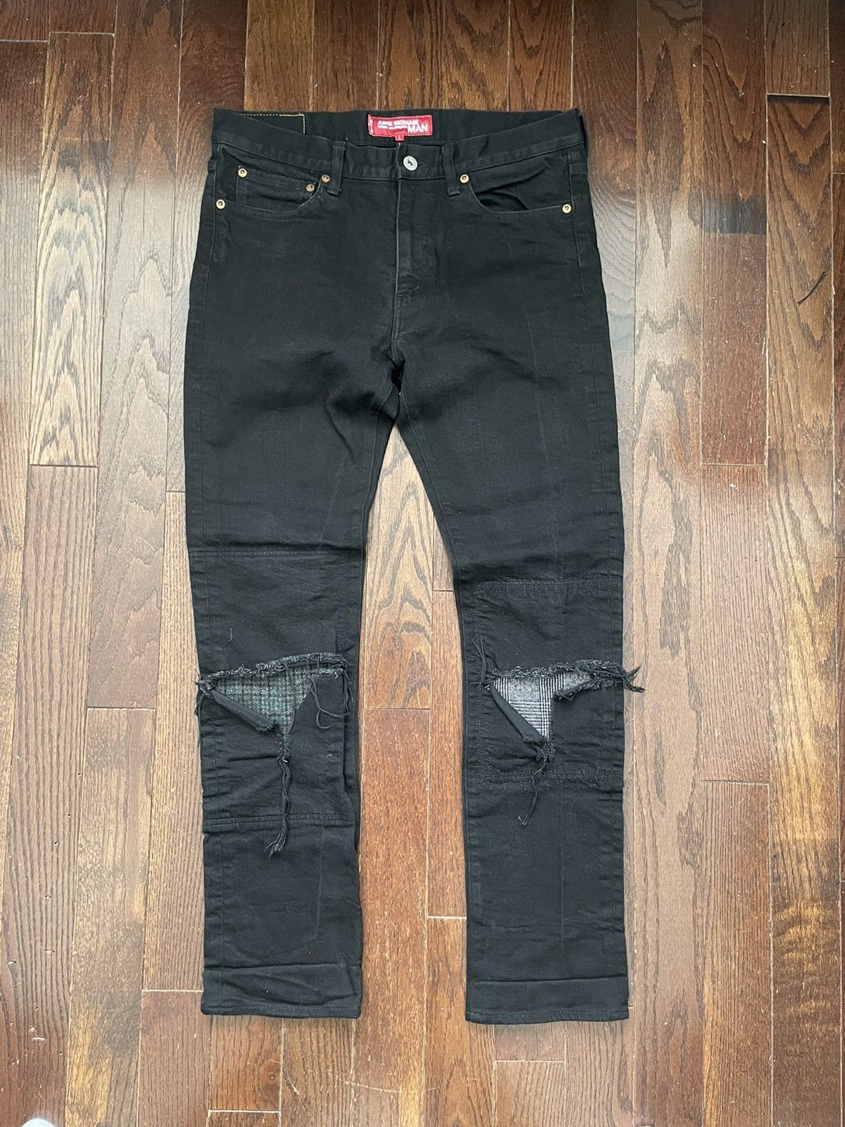 Junya Watanabe × Levi's Junya Watanabe Levi’s Distressed Denim Jeans Black Size US 33 - 1 Thumbnail