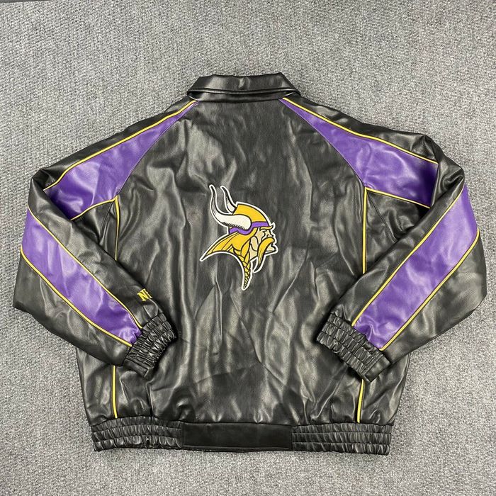 Vintage VTG Y2K NFL Minnesota Vikings Adult XXL Varsity Jacket Full Zip