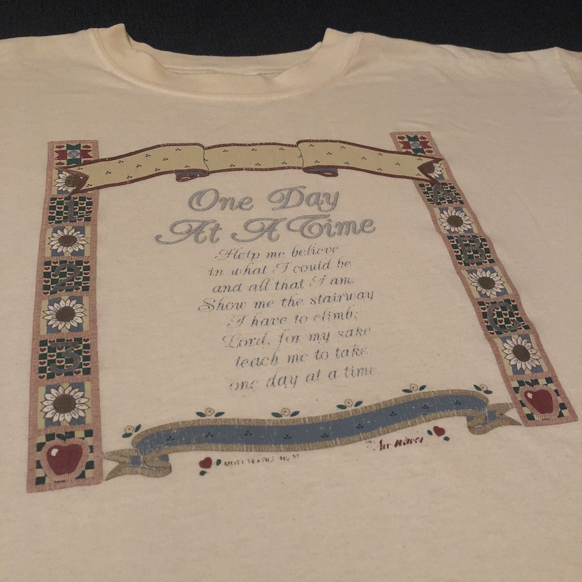 Vintage Vintage 90s Jesus Christ One Day At A Time Bible Logo Tee Size US XXL / EU 58 / 5 - 2 Thumbnail
