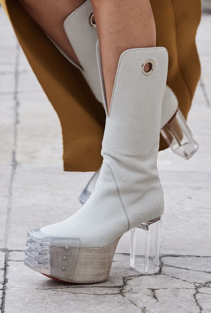 Rick Owens Rick Owens S/S20 Tecuatl Cowhair Kowboy Kiss Heel Size US 5 / EU 37 - 7 Thumbnail