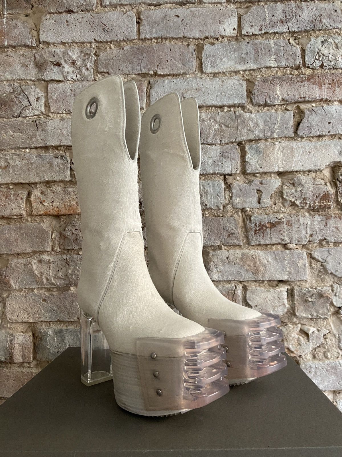 Rick Owens Rick Owens S/S20 Tecuatl Cowhair Kowboy Kiss Heel Size US 5 / EU 37 - 4 Thumbnail