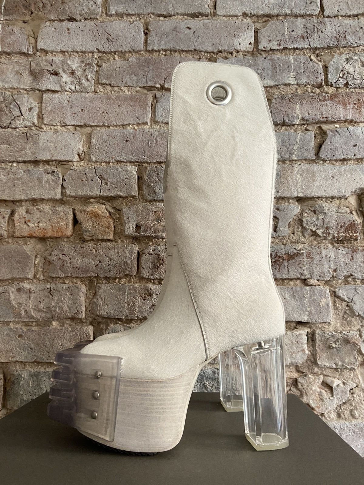 Rick Owens Rick Owens S/S20 Tecuatl Cowhair Kowboy Kiss Heel Size US 5 / EU 37 - 5 Thumbnail