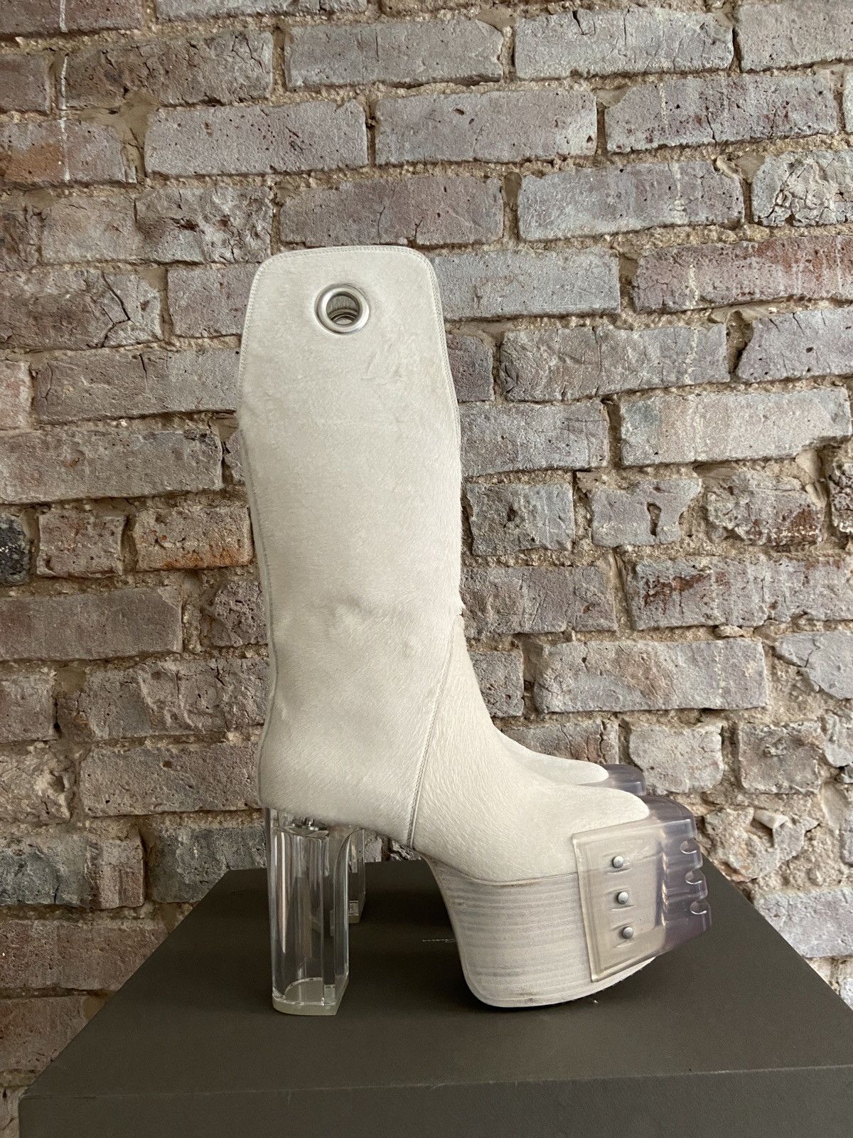 Rick Owens Rick Owens S/S20 Tecuatl Cowhair Kowboy Kiss Heel Size US 5 / EU 37 - 2 Thumbnail
