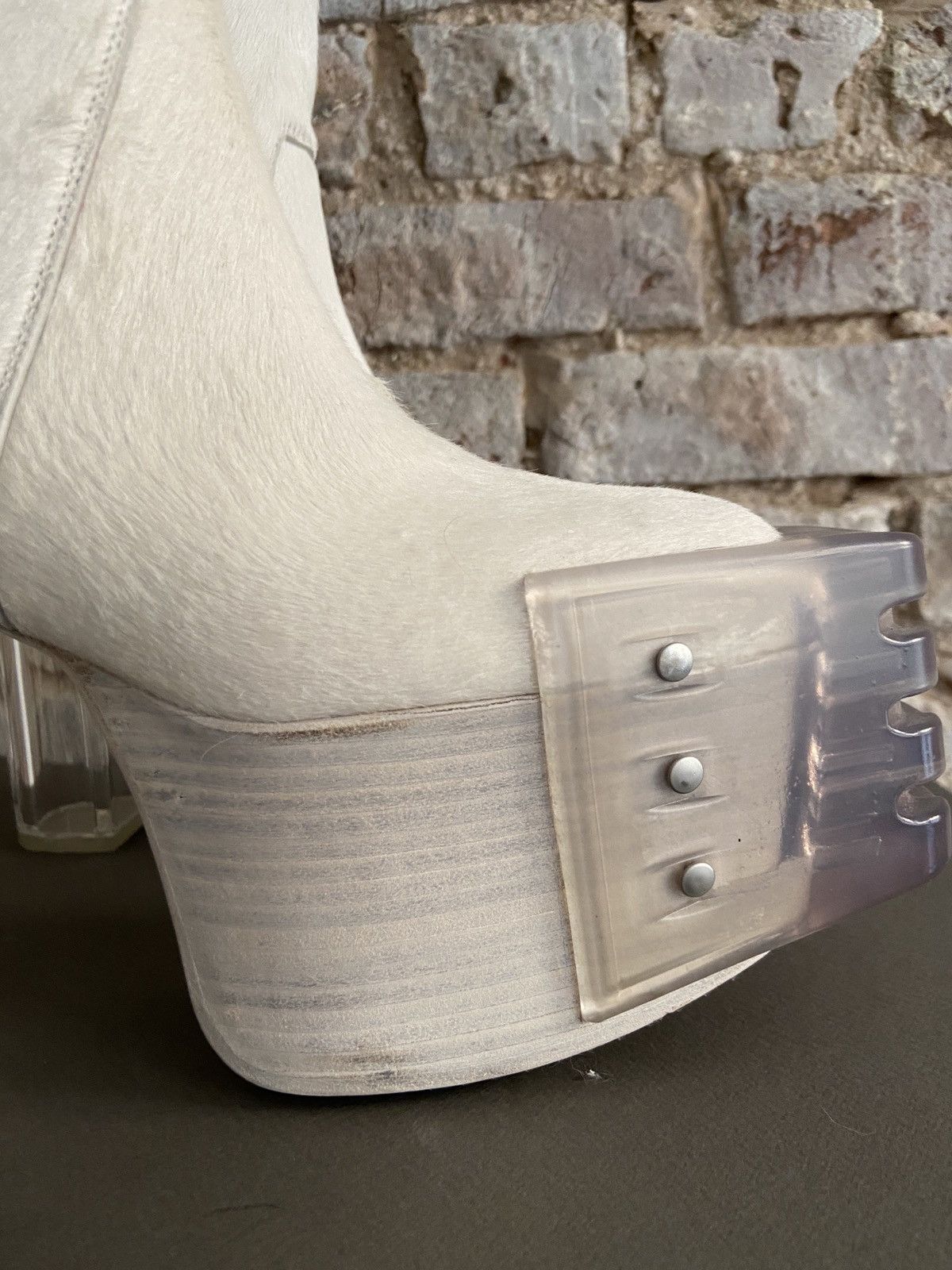 Rick Owens Rick Owens S/S20 Tecuatl Cowhair Kowboy Kiss Heel Size US 5 / EU 37 - 18 Thumbnail
