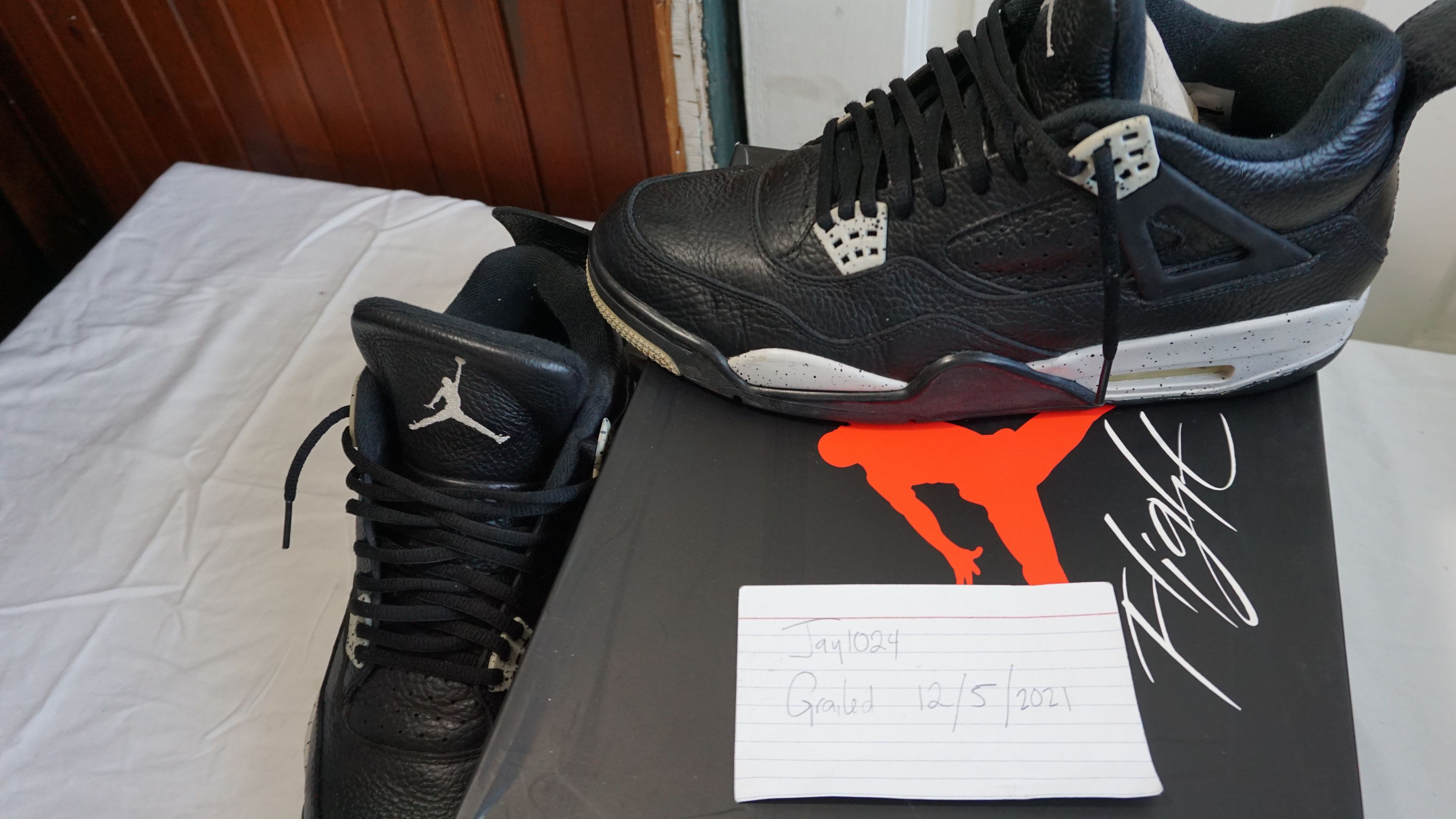image of Jordan Nike Jordan 2015 Black Oreo 4 Shoes, Men's (Size 11)