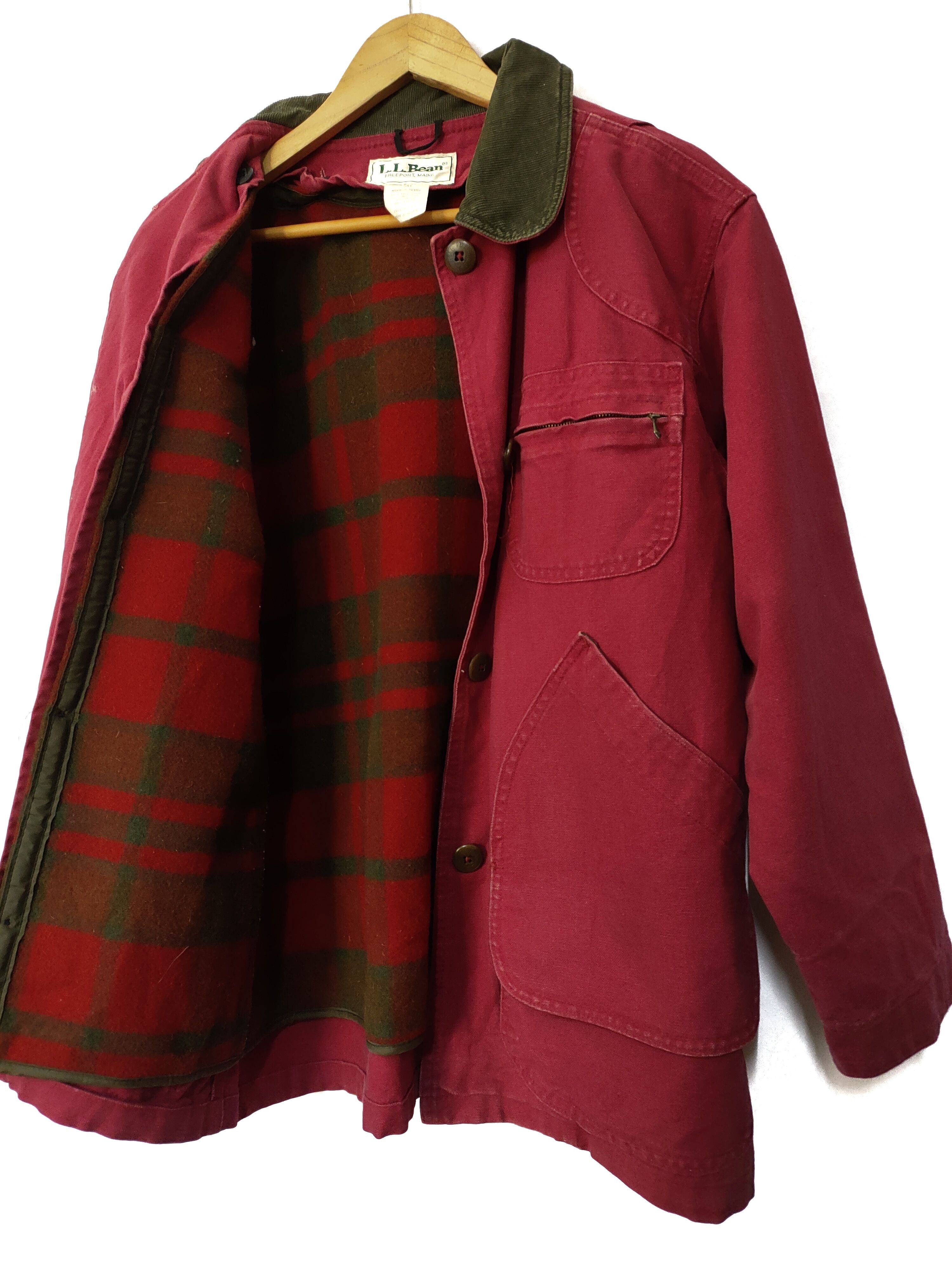 L.L. Bean × Vintage VTG L.L BEAN RED CHERRY CHORE JACKETS Size US M / EU 48-50 / 2 - 4 Thumbnail