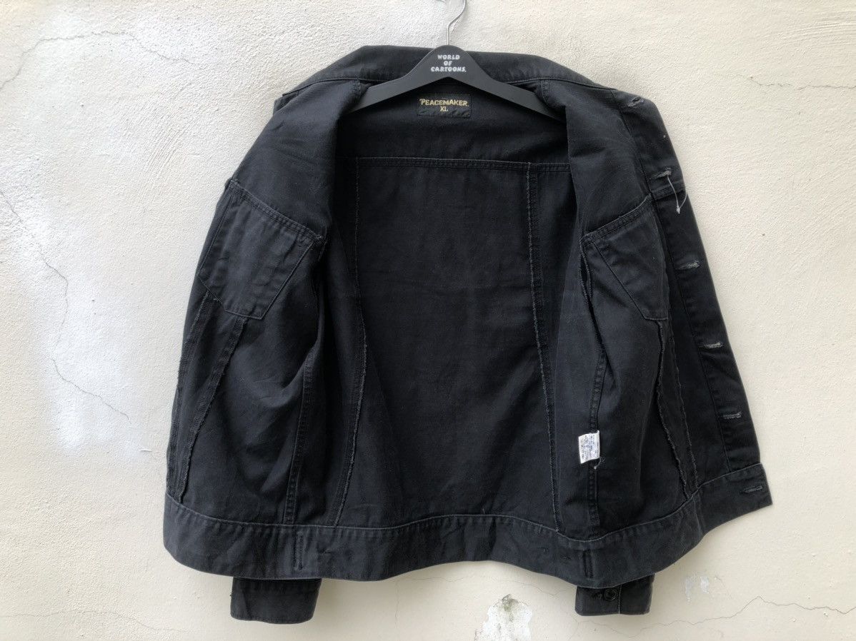 The Viridi-anne 90s Peacemaker Japan Ethnic Tribe Faded Black Trucker Jacket Size US L / EU 52-54 / 3 - 19 Thumbnail