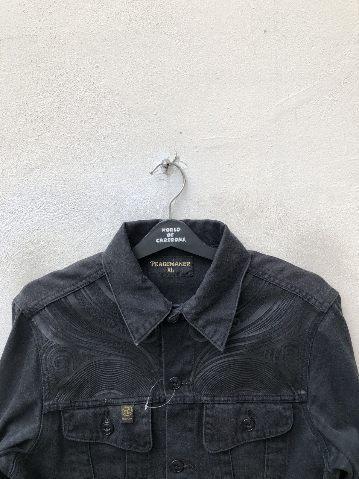The Viridi-anne 90s Peacemaker Japan Ethnic Tribe Faded Black Trucker Jacket Size US L / EU 52-54 / 3 - 13 Thumbnail