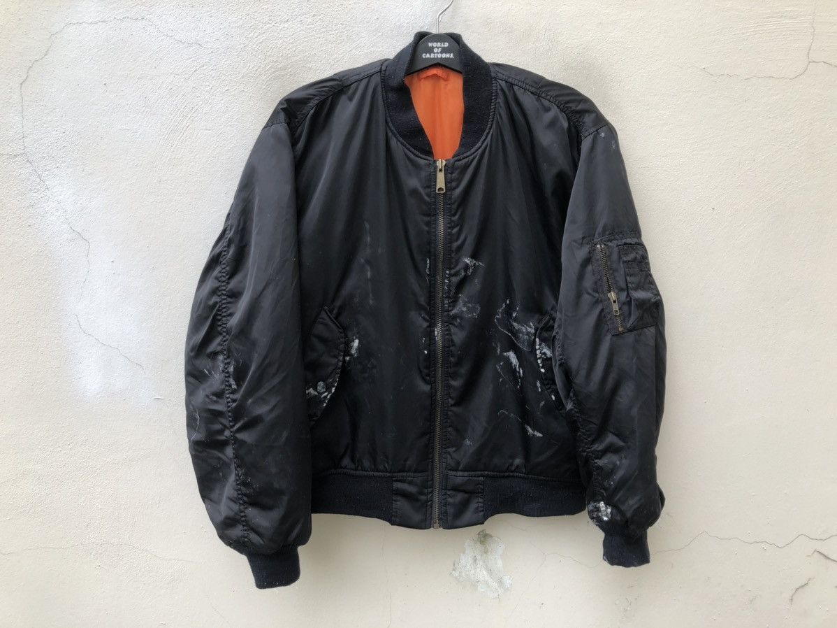 Uniqlo × Vintage Vintage 90s Uniqlo Painter Black MA-1