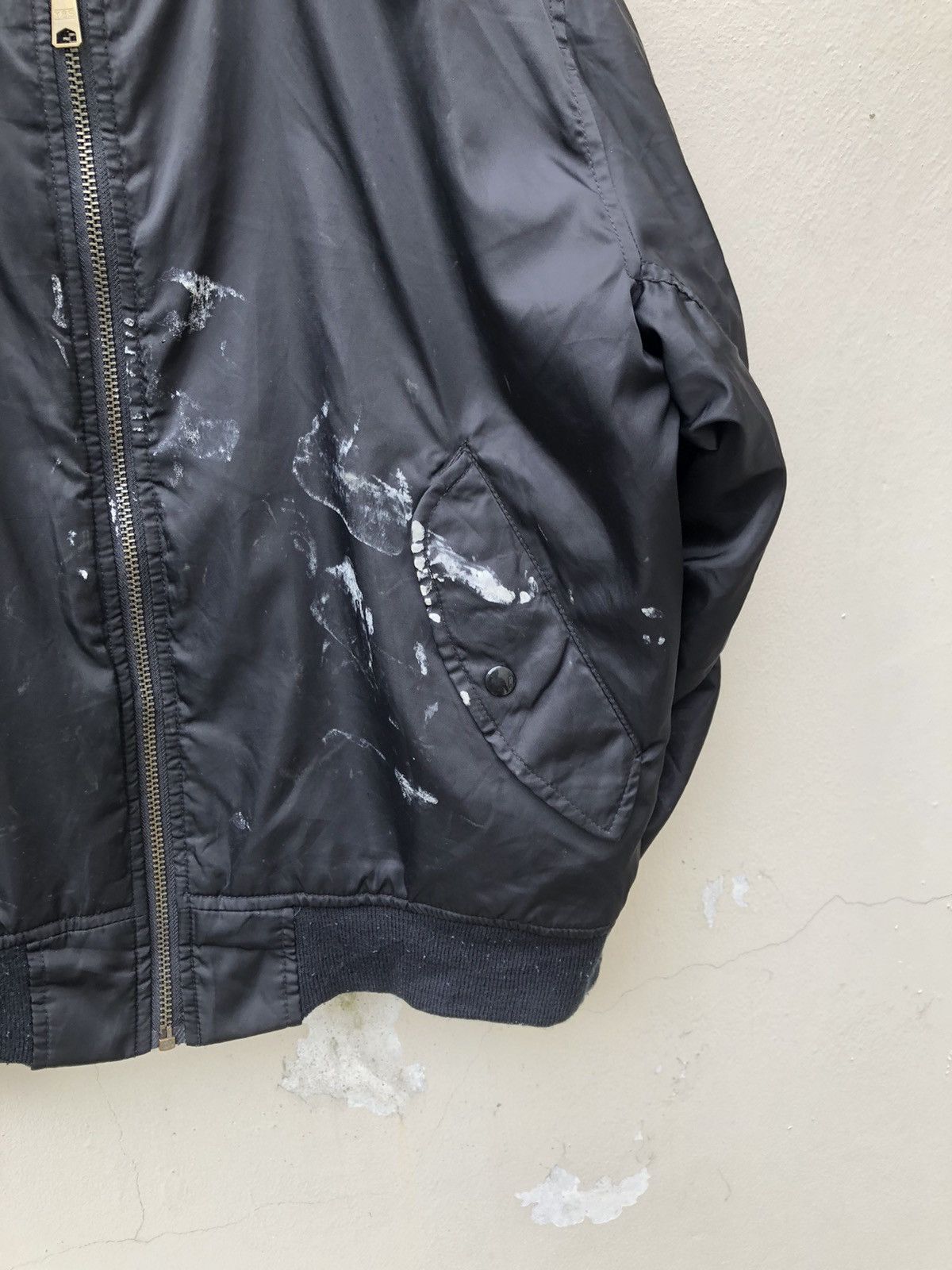 Uniqlo × Vintage Vintage 90s Uniqlo Painter Black MA-1 Bomber Jacket Size US M / EU 48-50 / 2 - 5 Thumbnail
