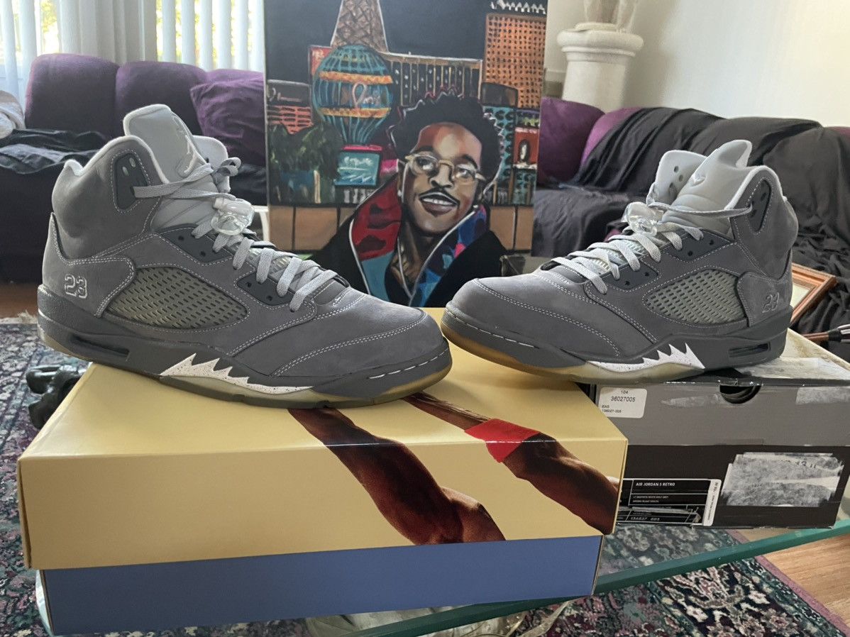 Jordan Brand Air Jordan 5 Retro Wolf Grey 2011 Size US 14 / EU 47 - 3 Thumbnail